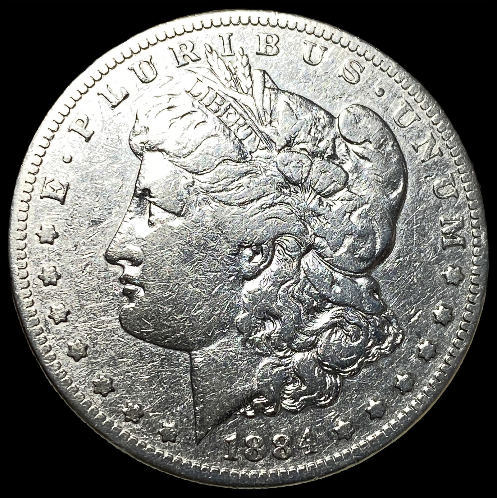 1884-S Silver Morgan Dollar NEARLY UNCIRCULATED: 1884-S Silver Morgan Dollar NEARLY UNCIRCULATED