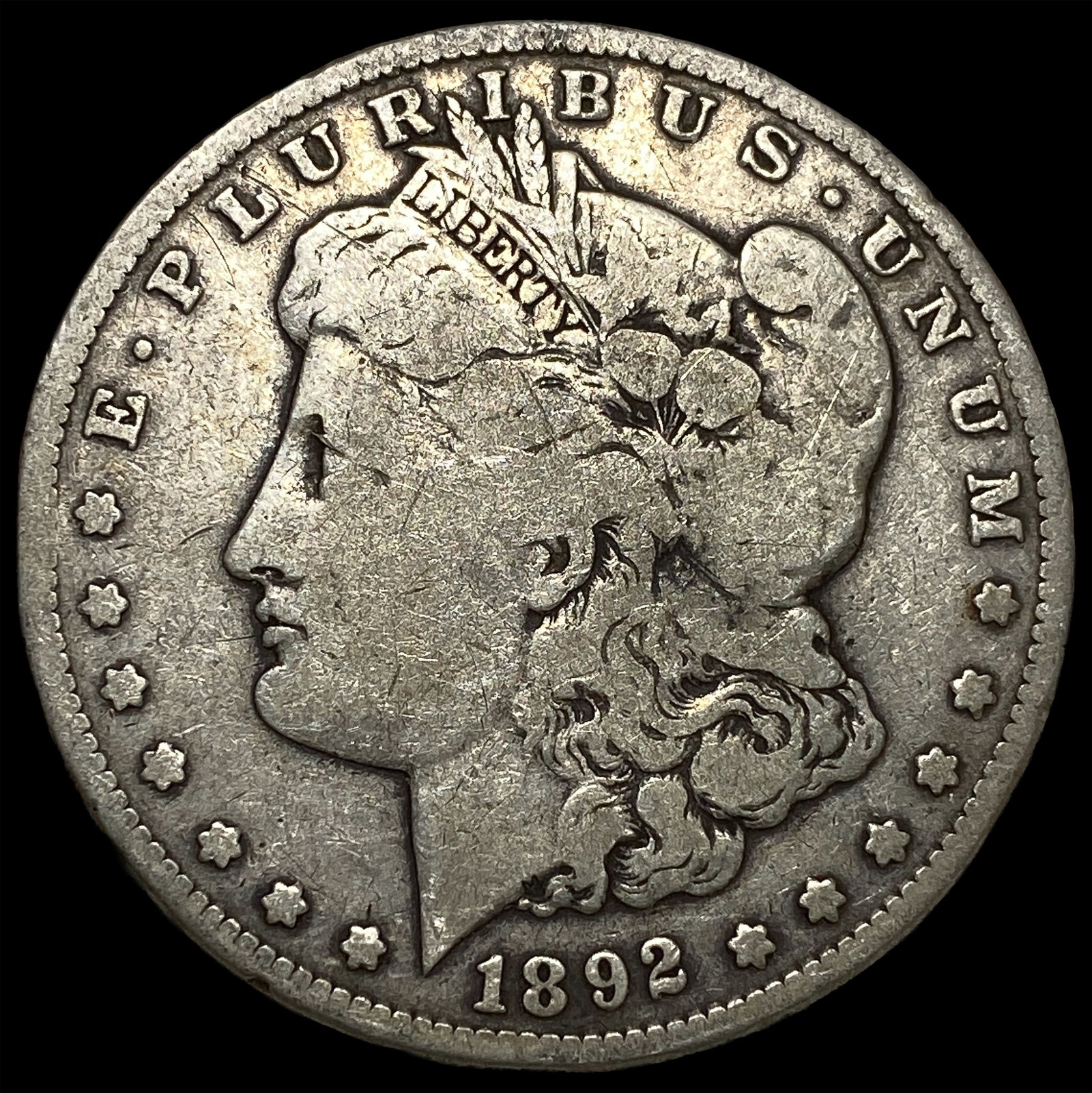 1892-S Silver Morgan Dollar LIGHTLY CIRCULATED: 1892-S Silver Morgan Dollar LIGHTLY CIRCULATED