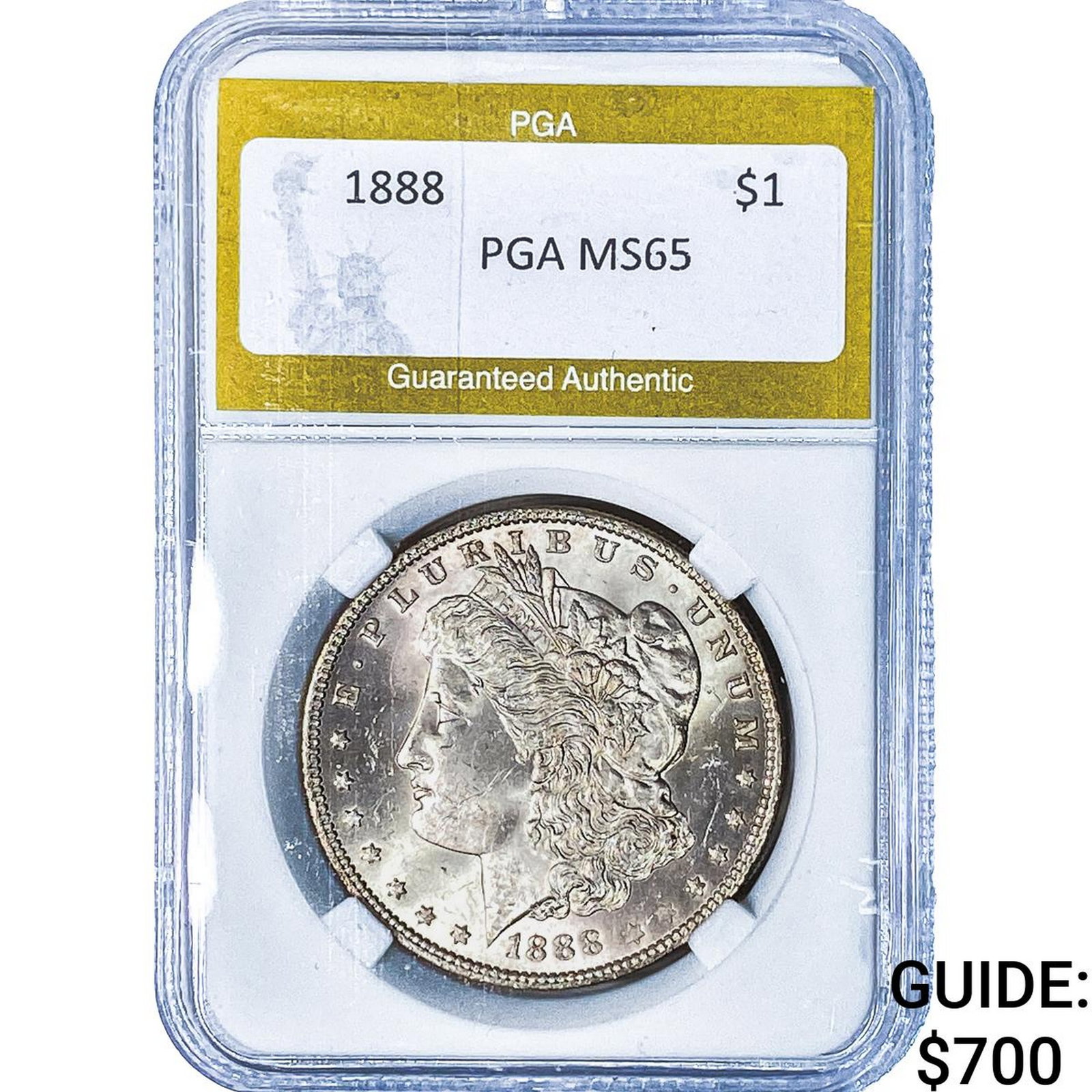 1888 Morgan Silver Dollar PGA MS65: 1888 Morgan Silver Dollar PGA MS65