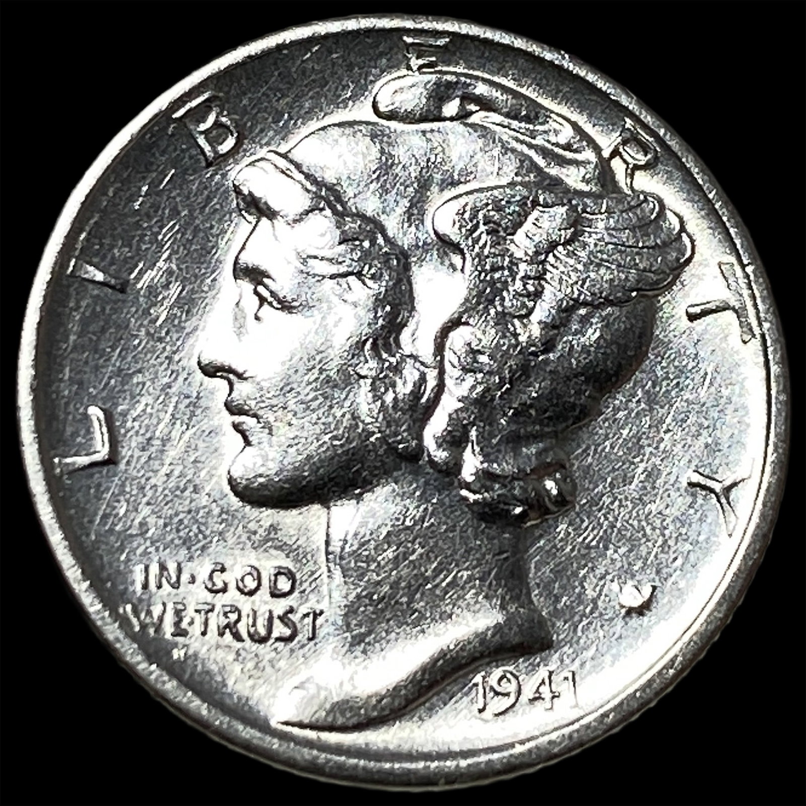 1941-S Silver Mercury Dime CHOICE BU (1 of 2)