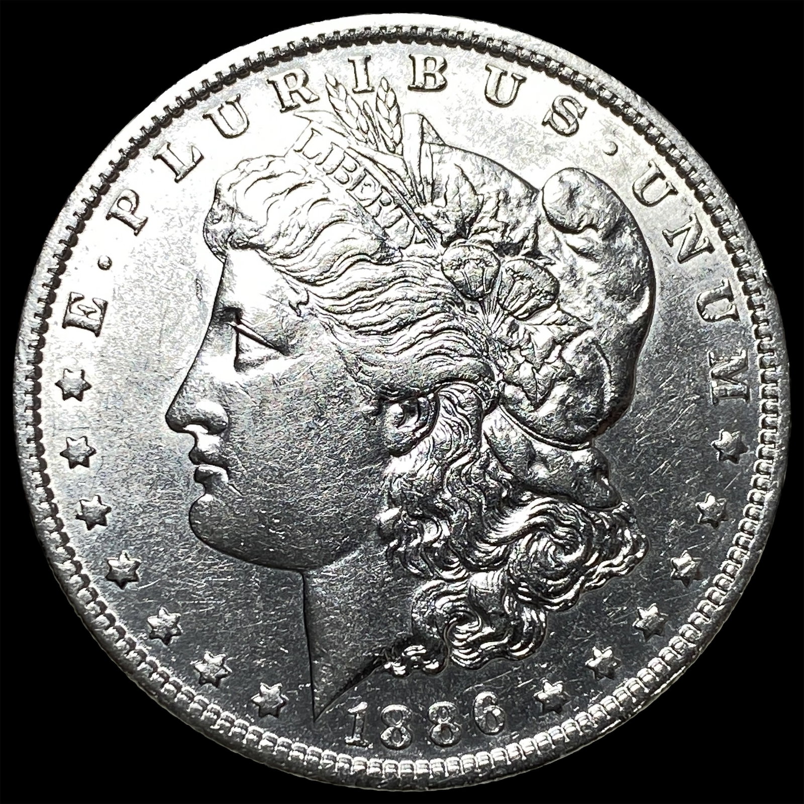 1886 Morgan Silver Dollar CHOICE AU: 1886 Morgan Silver Dollar CHOICE AU