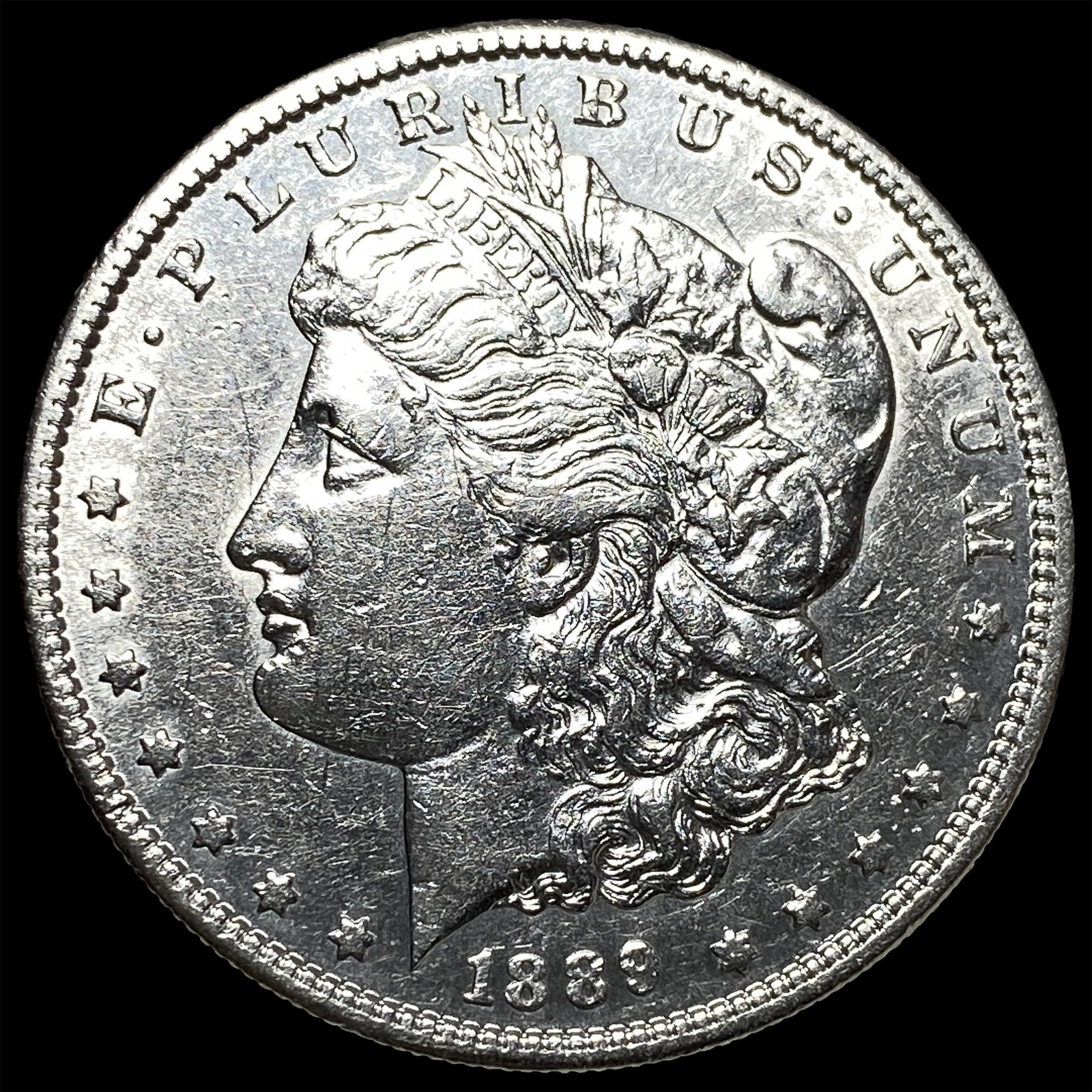 1889-S Silver Morgan Dollar CHOICE AU: 1889-S Silver Morgan Dollar CHOICE AU