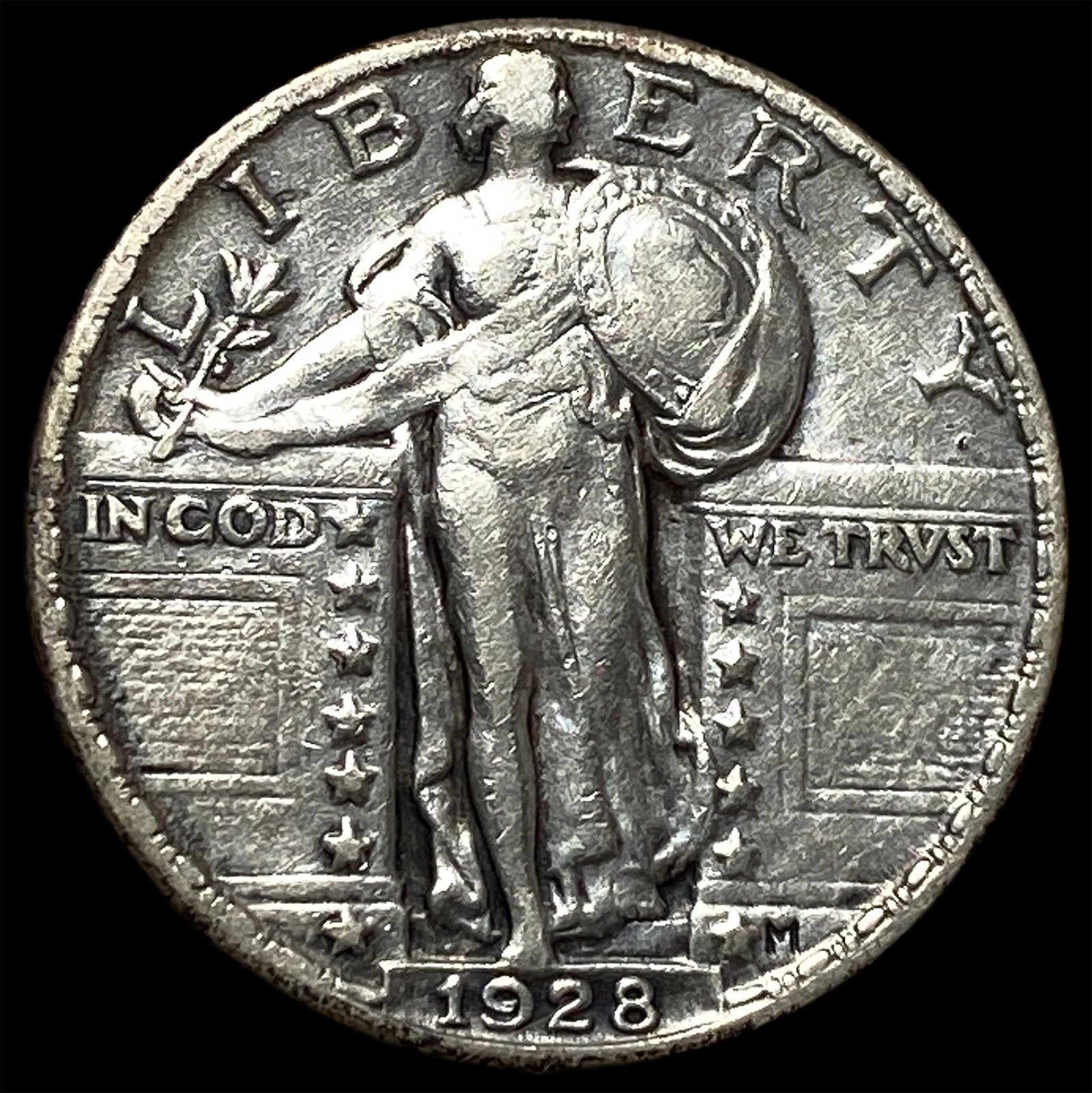 1928 Standing Liberty Silver Quarter CLOSELY UNCIRCULATED: 1928 Standing Liberty Silver Quarter CLOSELY UNCIRCULATED