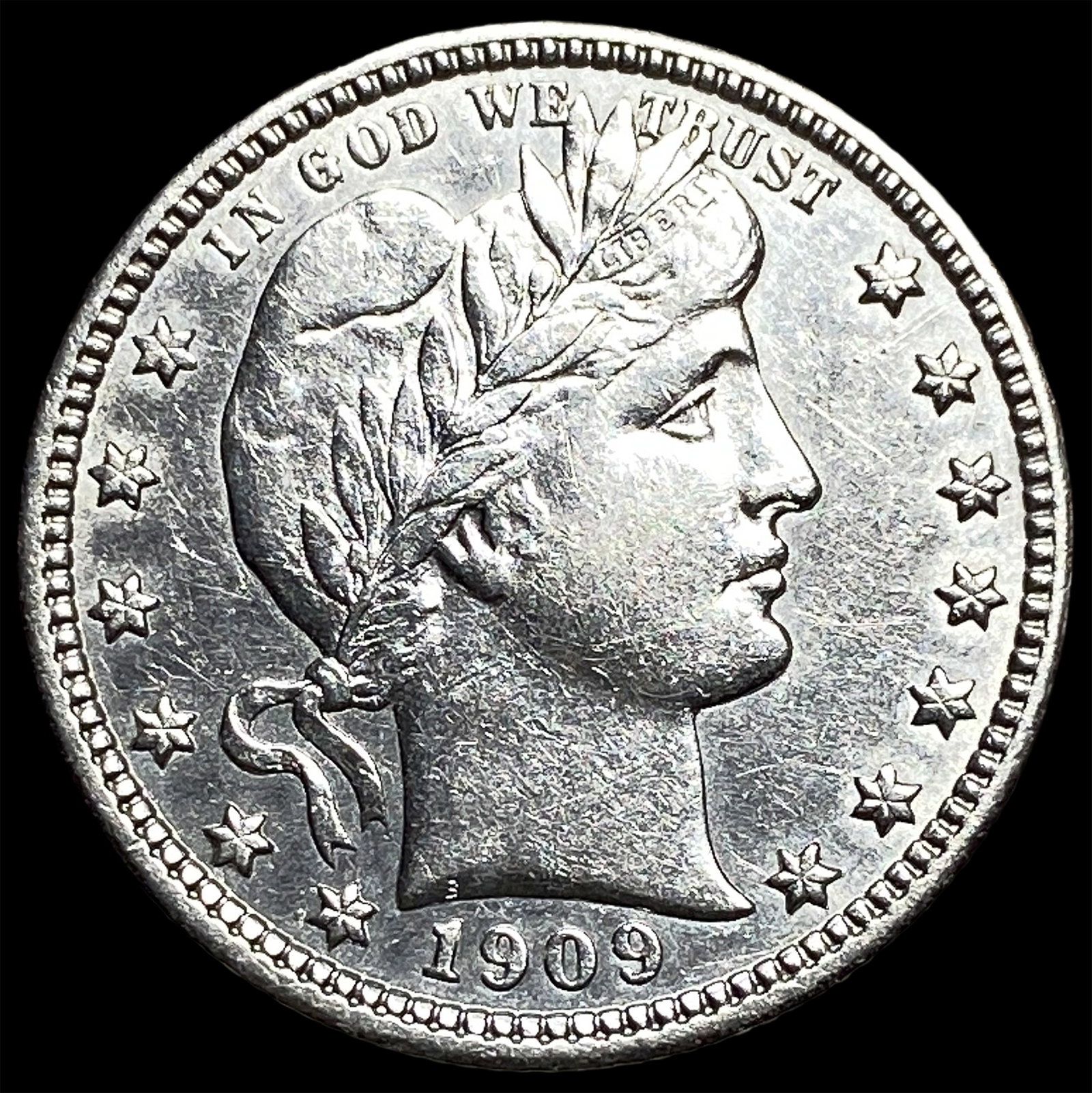 1909 Barber Silver Quarter UNCIRCULATED: 1909 Barber Silver Quarter UNCIRCULATED