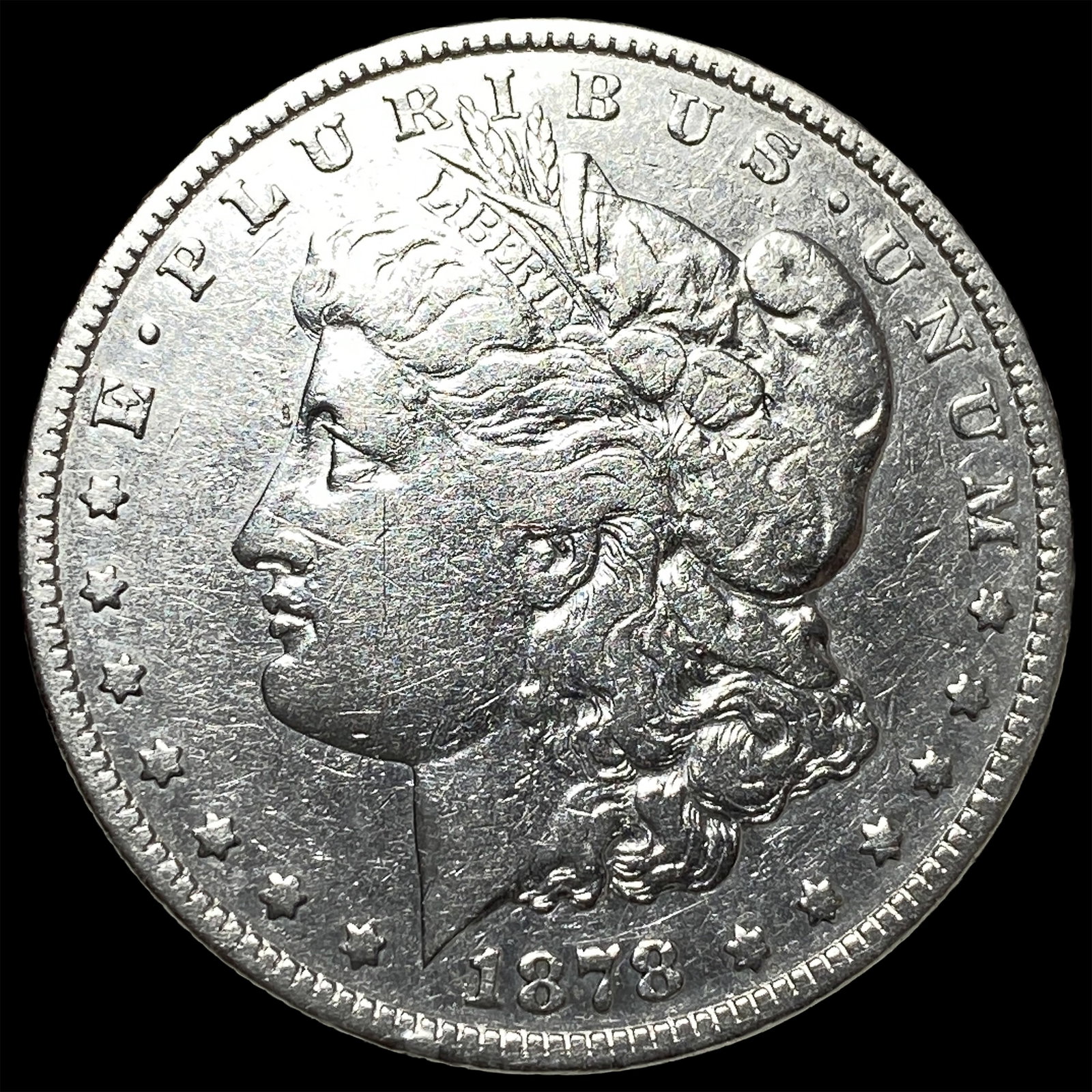 1878 Silver Morgan Dollar NEARLY UNCIRCULATED: 1878 Silver Morgan Dollar NEARLY UNCIRCULATED