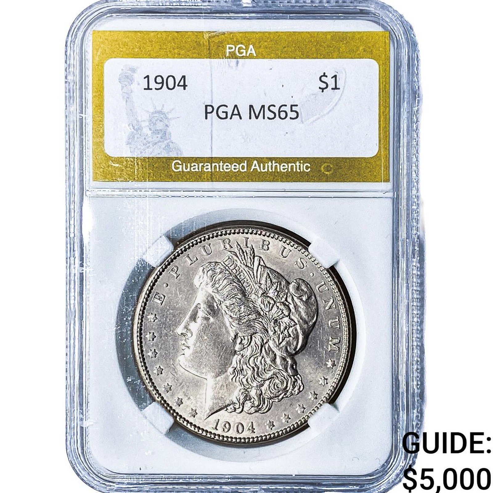 1904 Morgan Silver Dollar PGA MS65: 1904 Morgan Silver Dollar PGA MS65