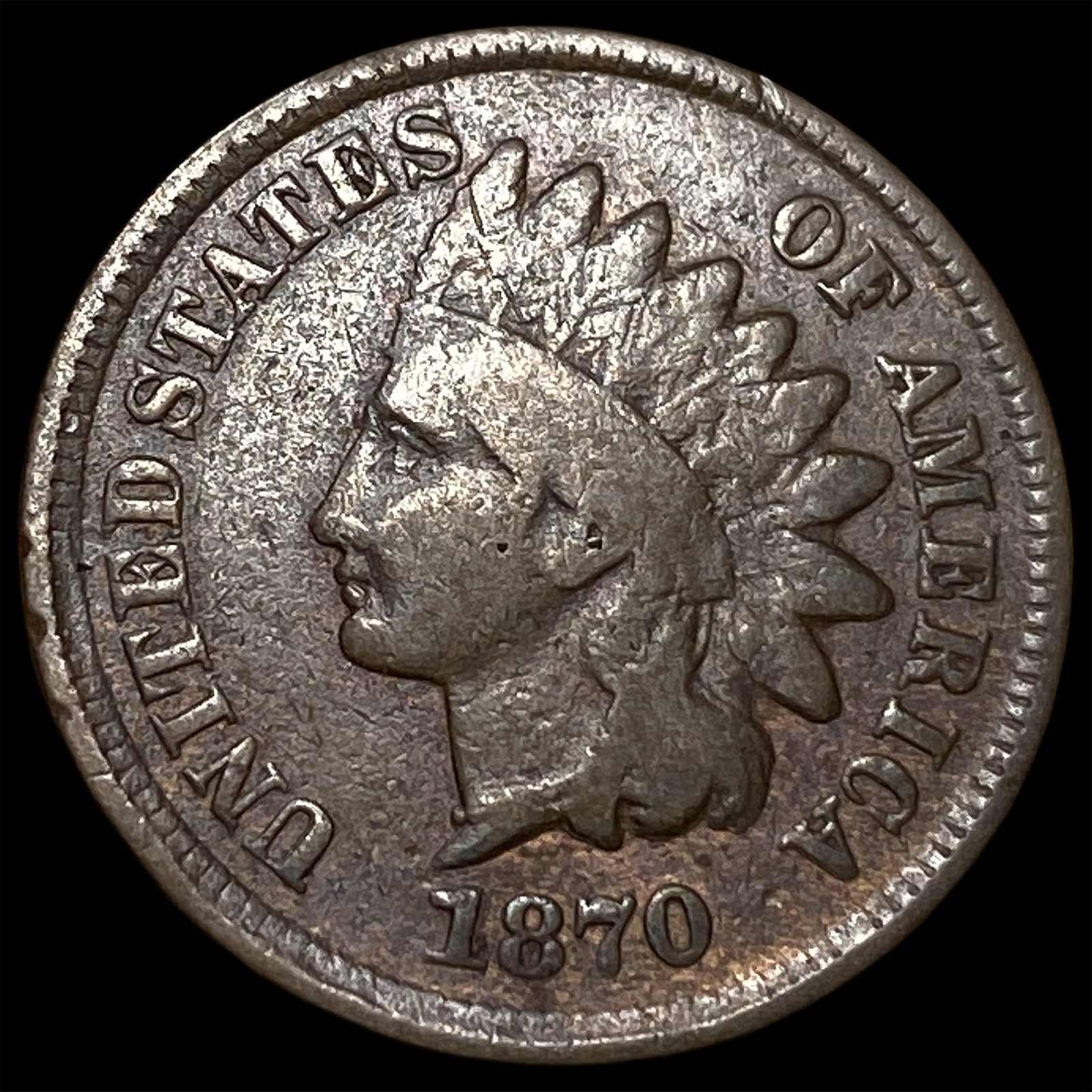 1870 Indian Head Cent LIGHTLY CIRCULATED (1 of 2)