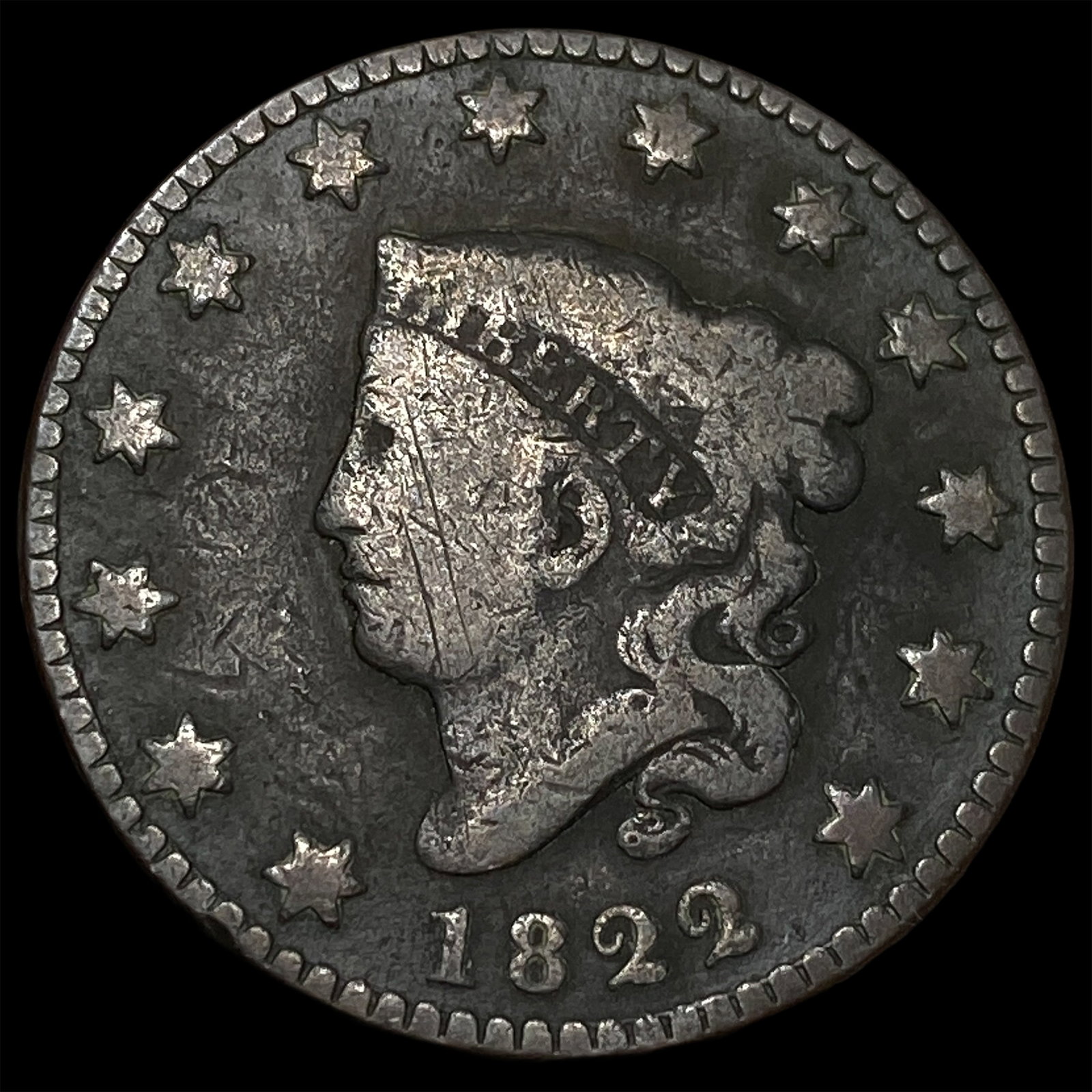1822 Large Cent LIGHTLY CIRCULATED (1 of 2)