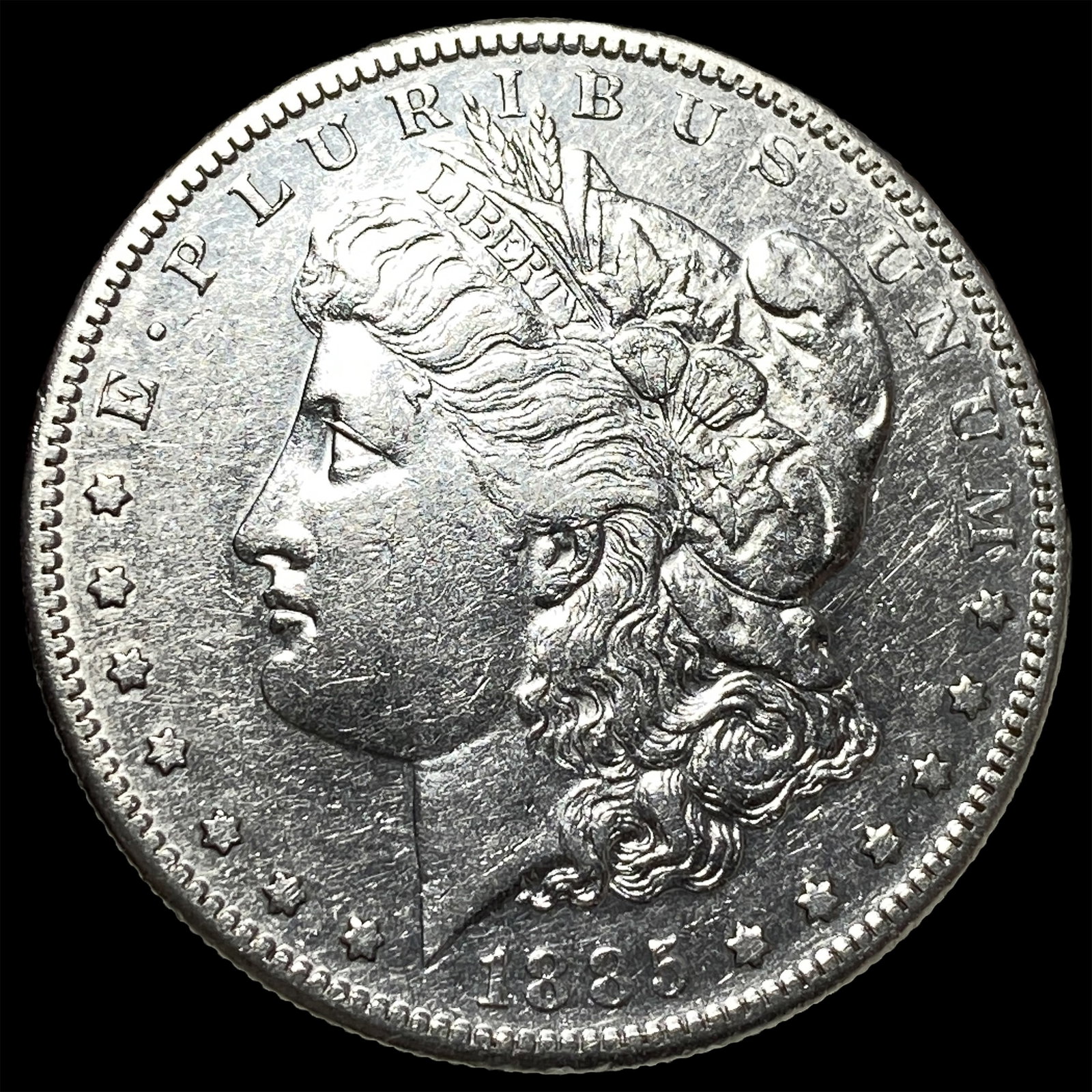 1885-S Silver Morgan Dollar CHOICE AU: 1885-S Silver Morgan Dollar CHOICE AU
