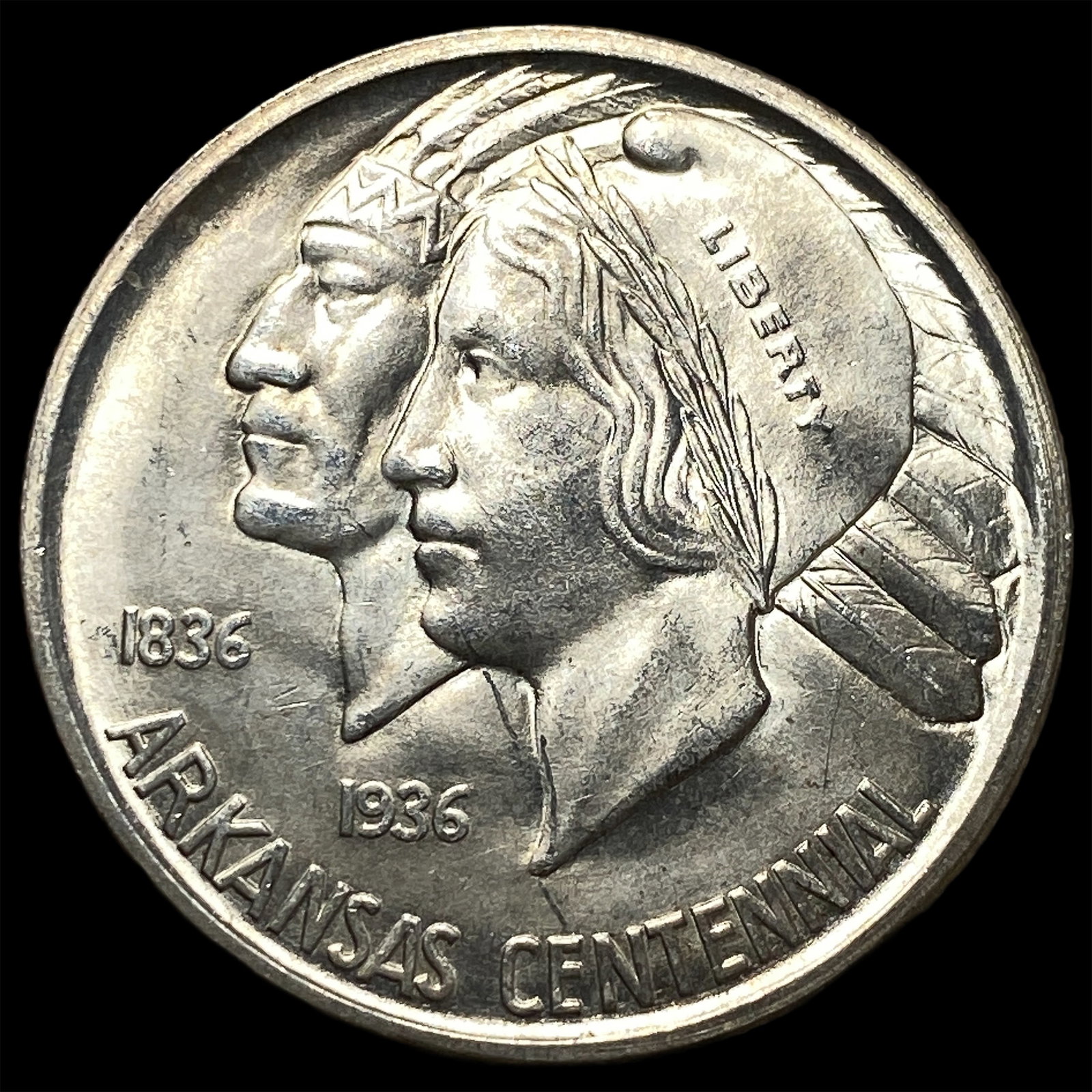 1936 Arkansas Centennial Silver Half Dollar GEM BU (1 of 2)