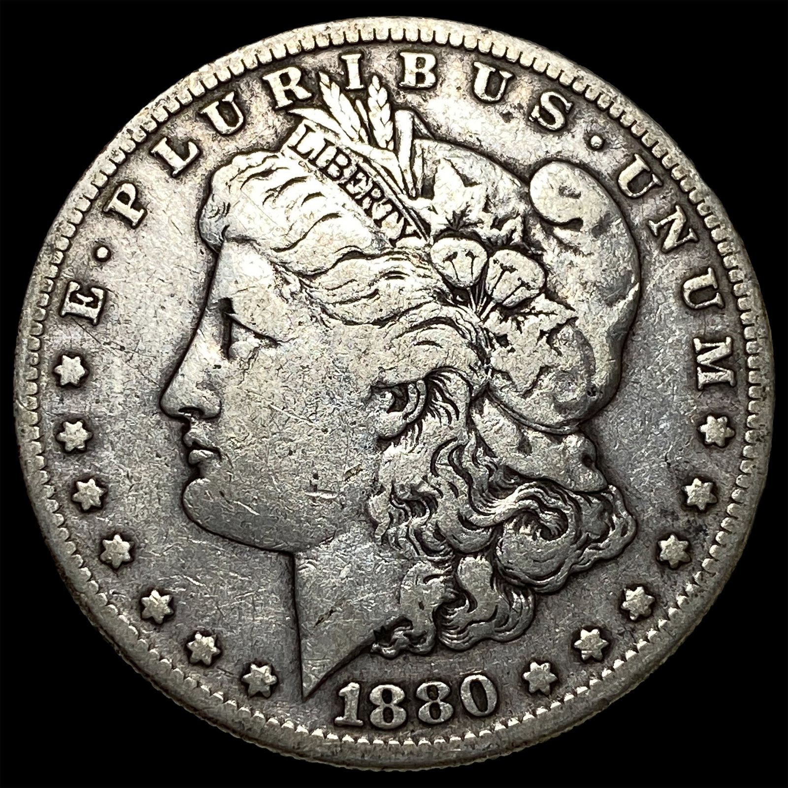1880-S Silver Morgan Dollar LIGHTLY CIRCULATED: 1880-S Silver Morgan Dollar LIGHTLY CIRCULATED