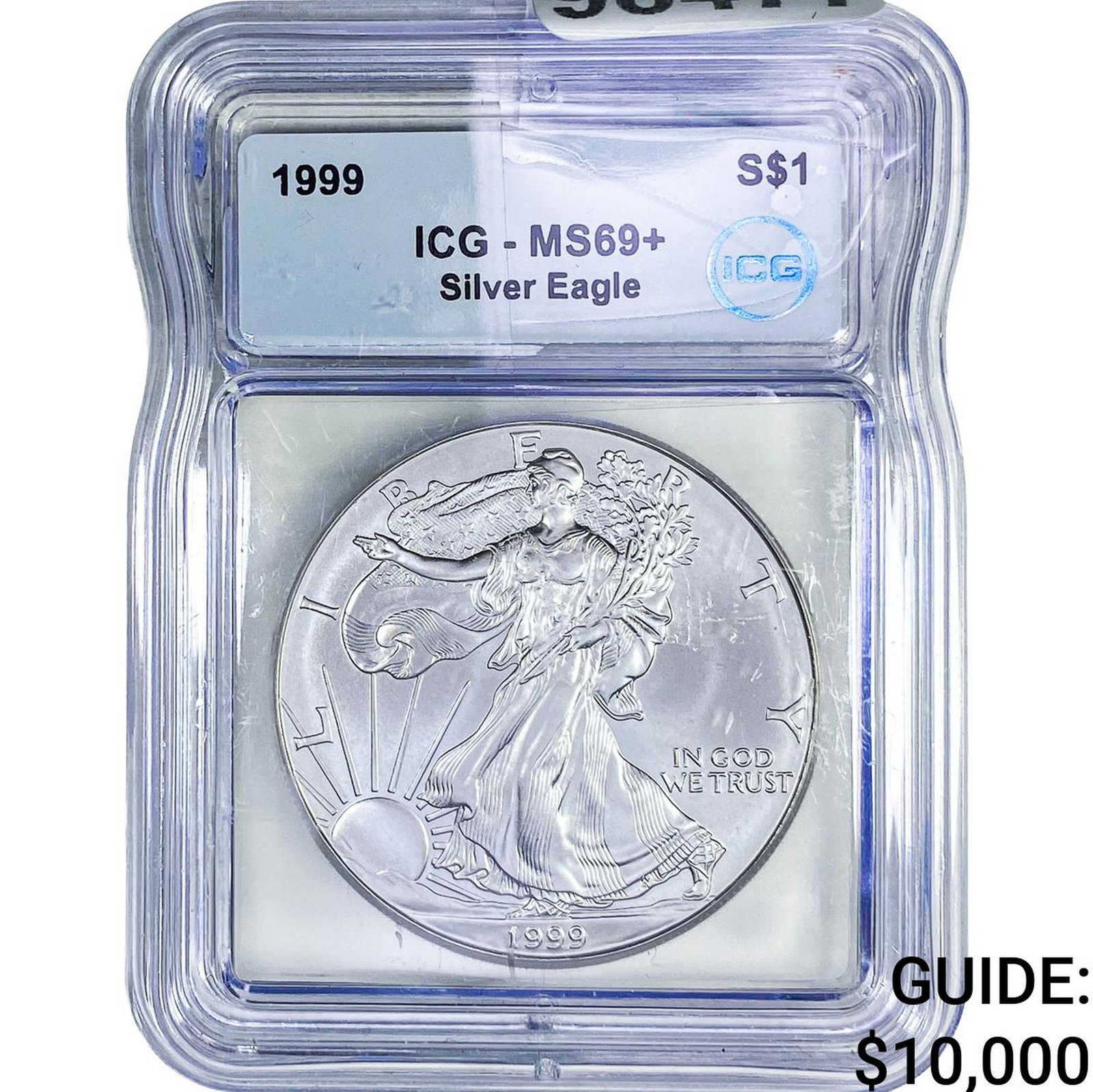 1999 Silver Eagle ICG MS69+: 1999 Silver Eagle ICG MS69+