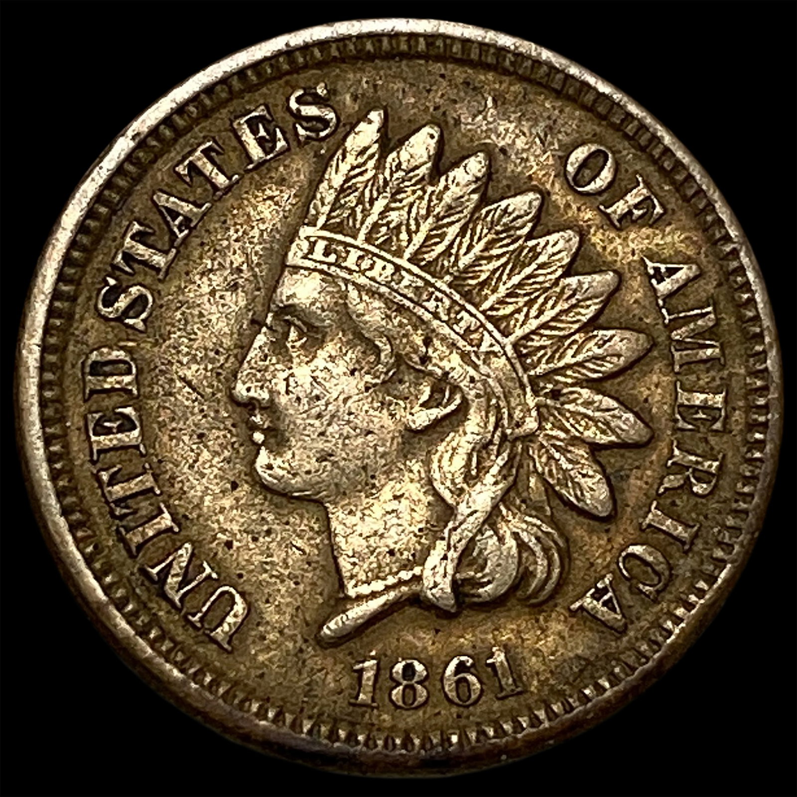 1861 Indian Head Cent CLOSELY UNCIRCULATED: 1861 Indian Head Cent CLOSELY UNCIRCULATED