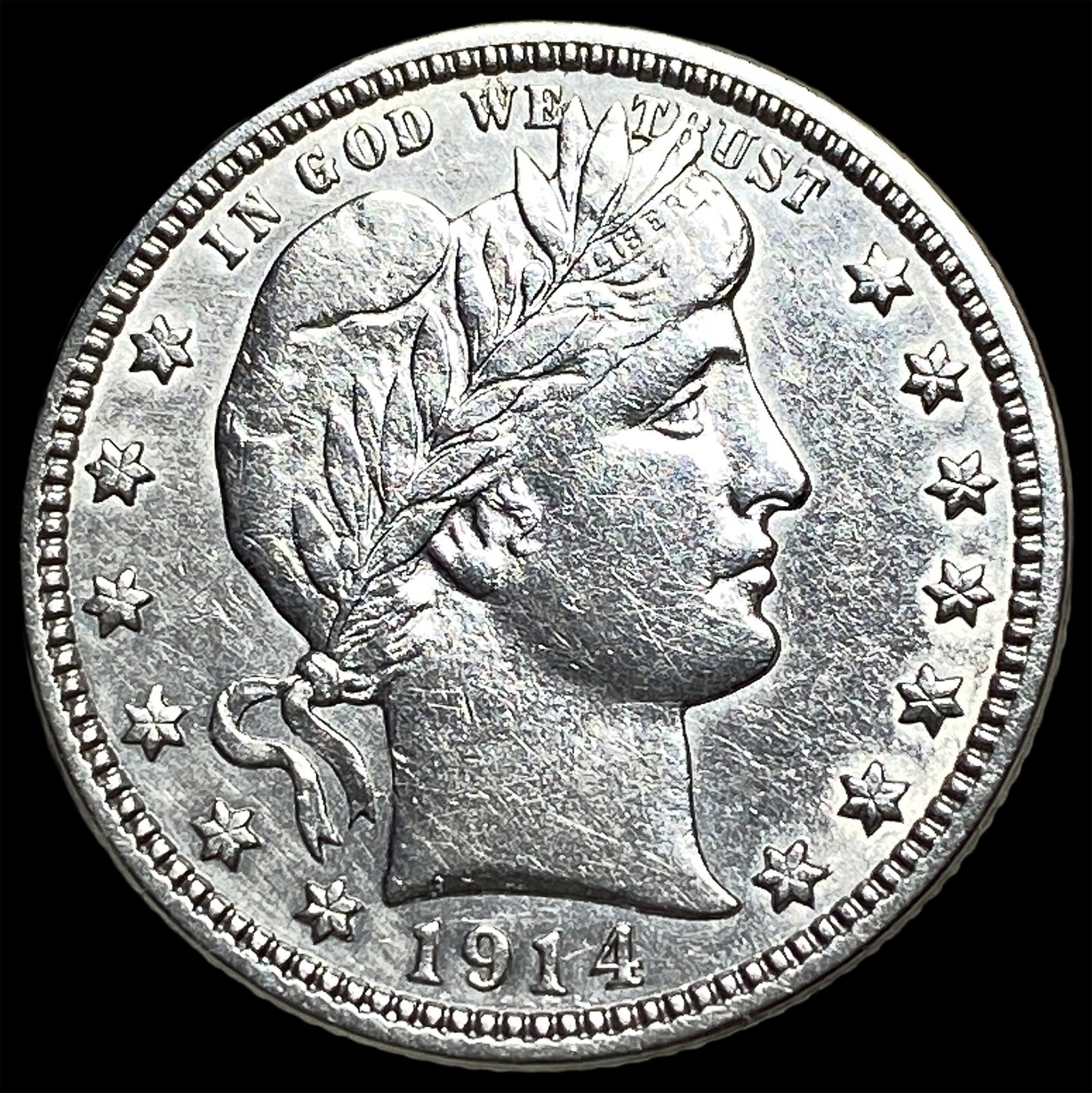 1914 Barber Silver Quarter UNCIRCULATED: 1914 Barber Silver Quarter UNCIRCULATED