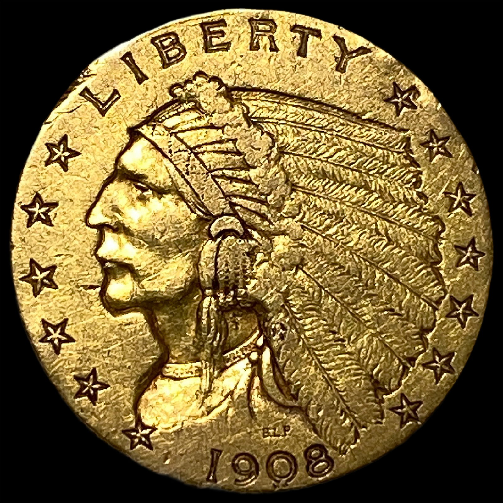 1908 Indian Head $2.5 Gold Quarter Eagle HIGH GRADE: 1908 Indian Head $2.5 Gold Quarter Eagle HIGH GRADE