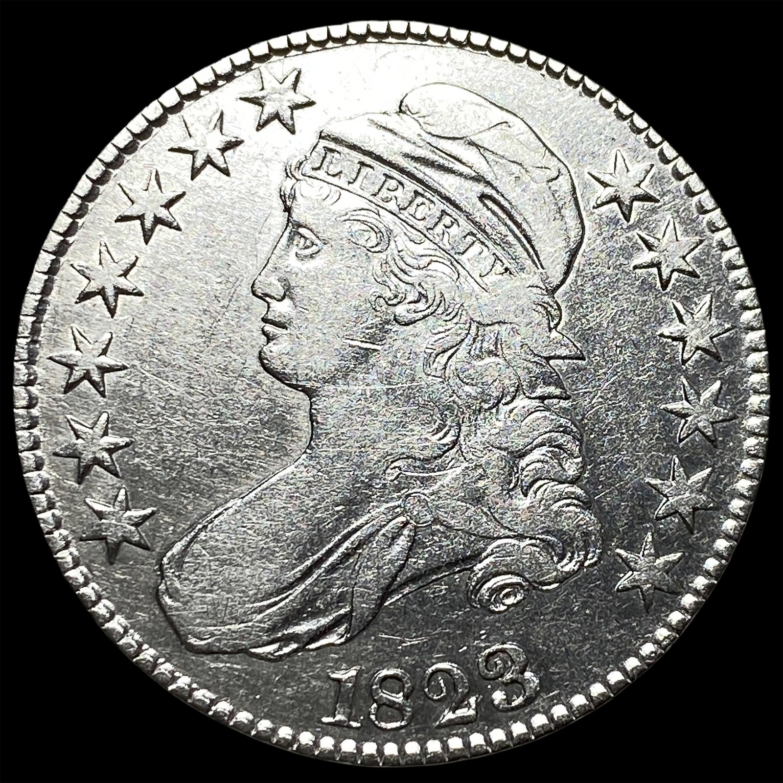 1823 Capped Bust Half Dollar CLOSELY UNCIRCULATED (1 of 2)