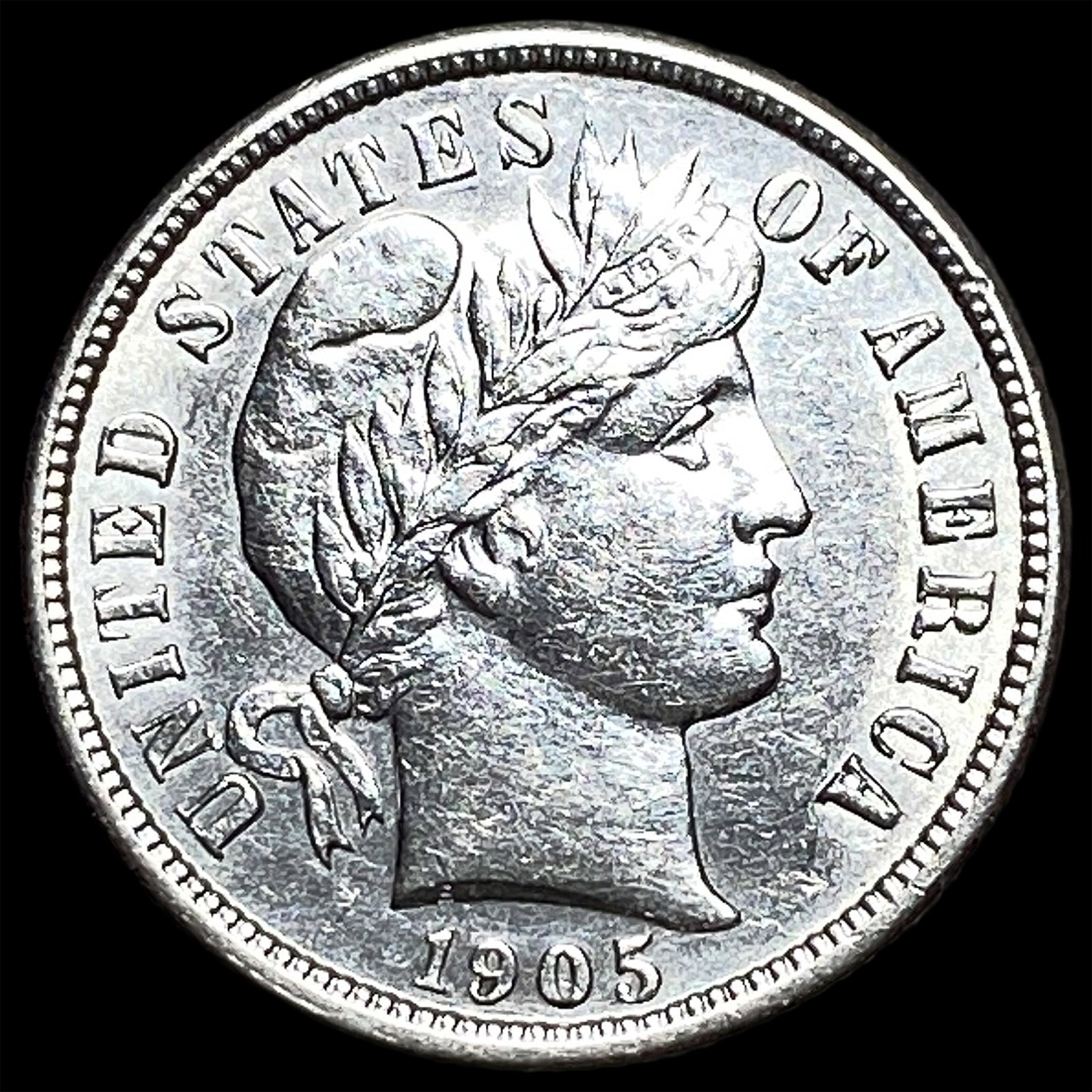 1905-S Silver Barber Dime UNCIRCULATED: 1905-S Silver Barber Dime UNCIRCULATED