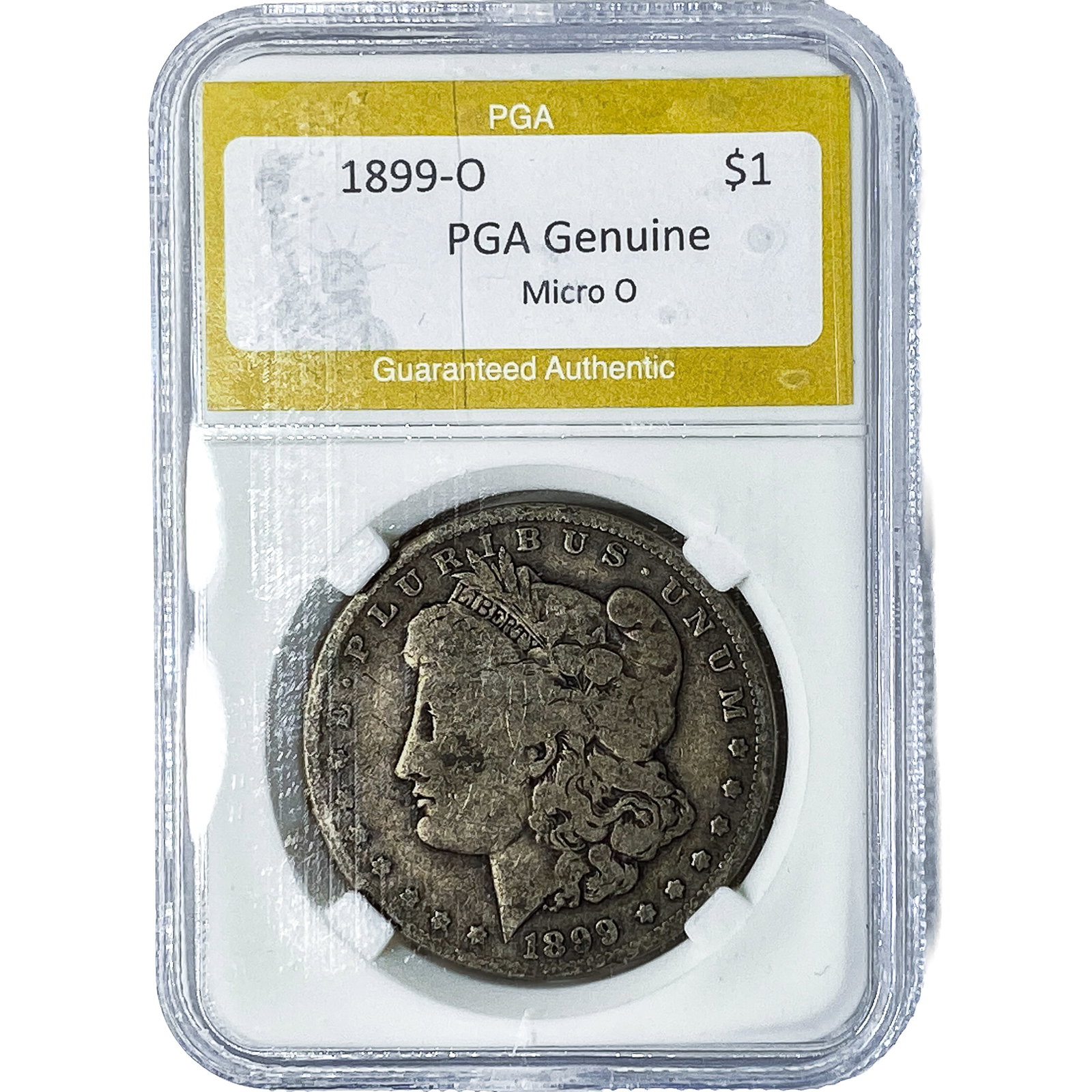1899-O Morgan Silver Dollar PGA Genuine Micro O: 1899-O Morgan Silver Dollar PGA Genuine Micro O