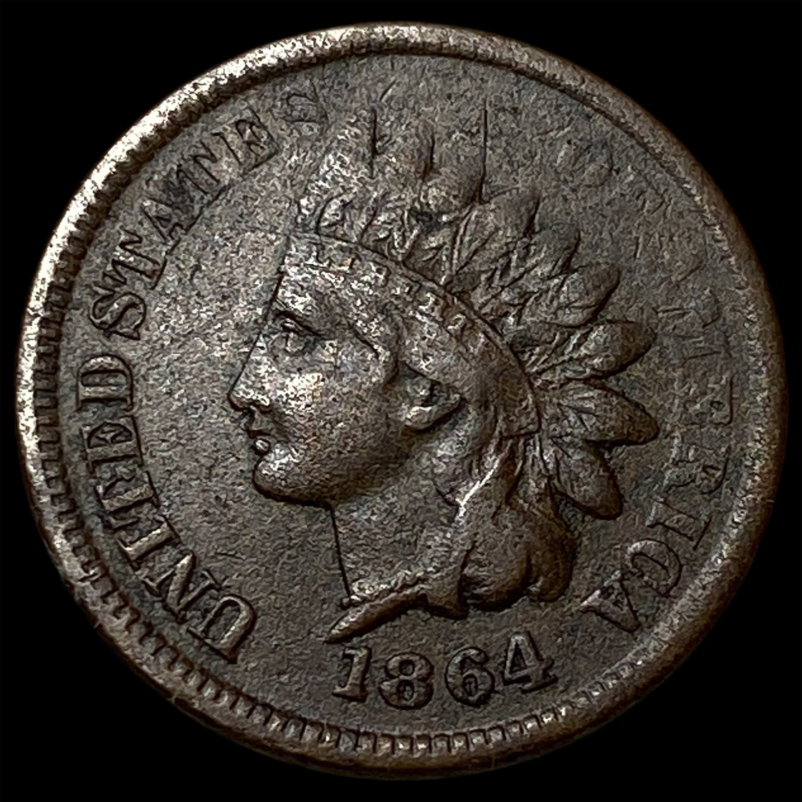 1864 Bronze Indian Head Cent CLOSELY UNCIRCULATED: 1864 Bronze Indian Head Cent CLOSELY UNCIRCULATED