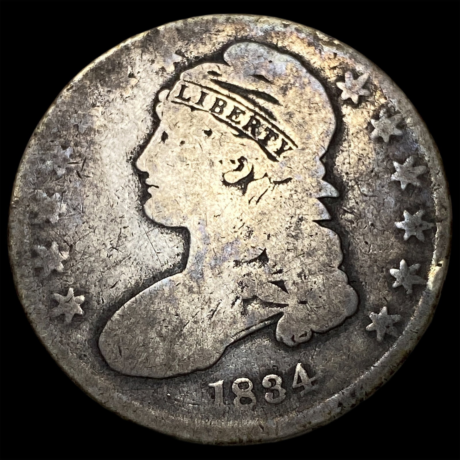 1834 Capped Bust Half Dollar NICELY CIRCULATED: 1834 Capped Bust Half Dollar NICELY CIRCULATED