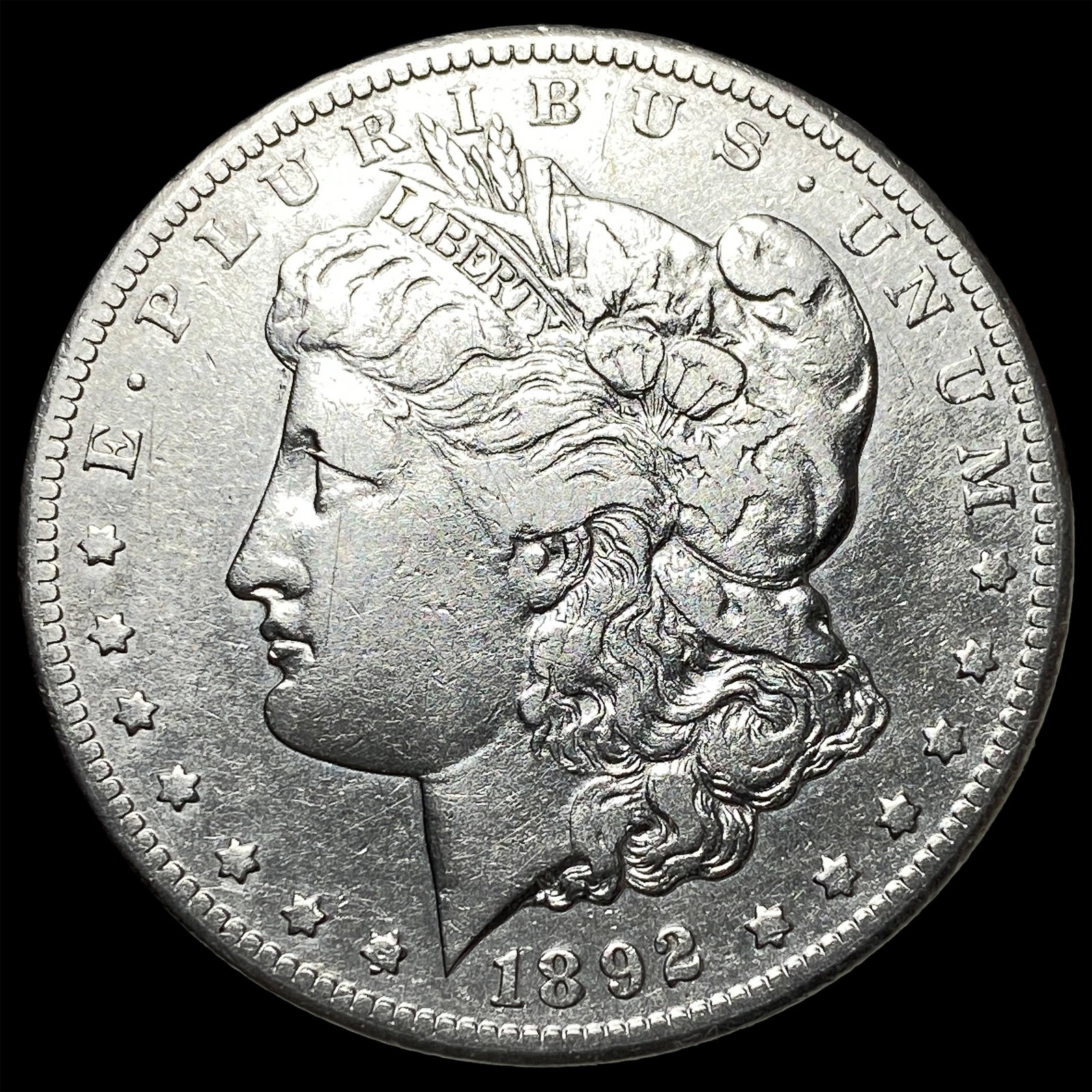 1892-S Silver Morgan Dollar NEARLY UNCIRCULATED: 1892-S Silver Morgan Dollar NEARLY UNCIRCULATED