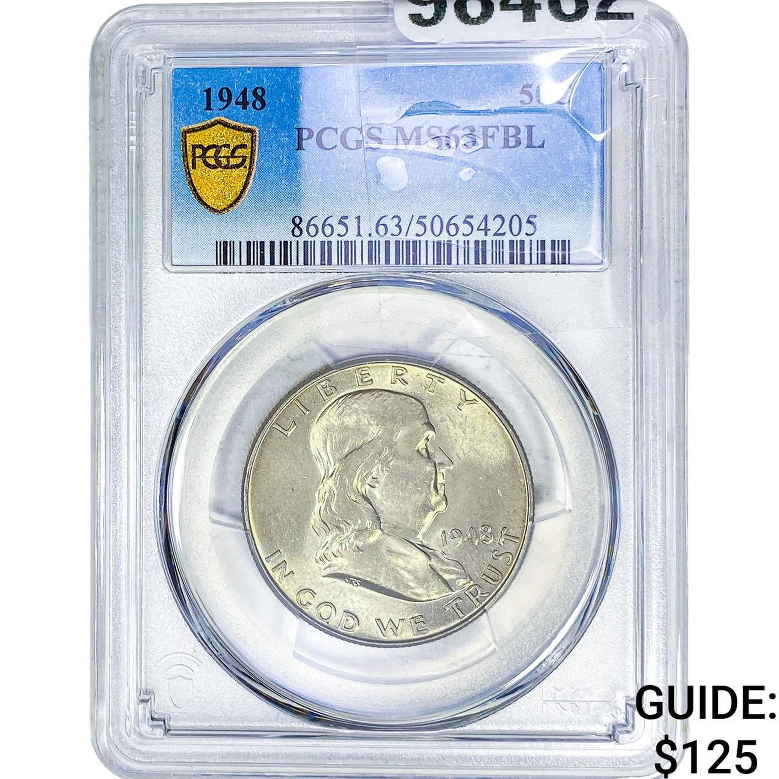 1948 Franklin Half Dollar PCGS MS63 FBL (1 of 2)