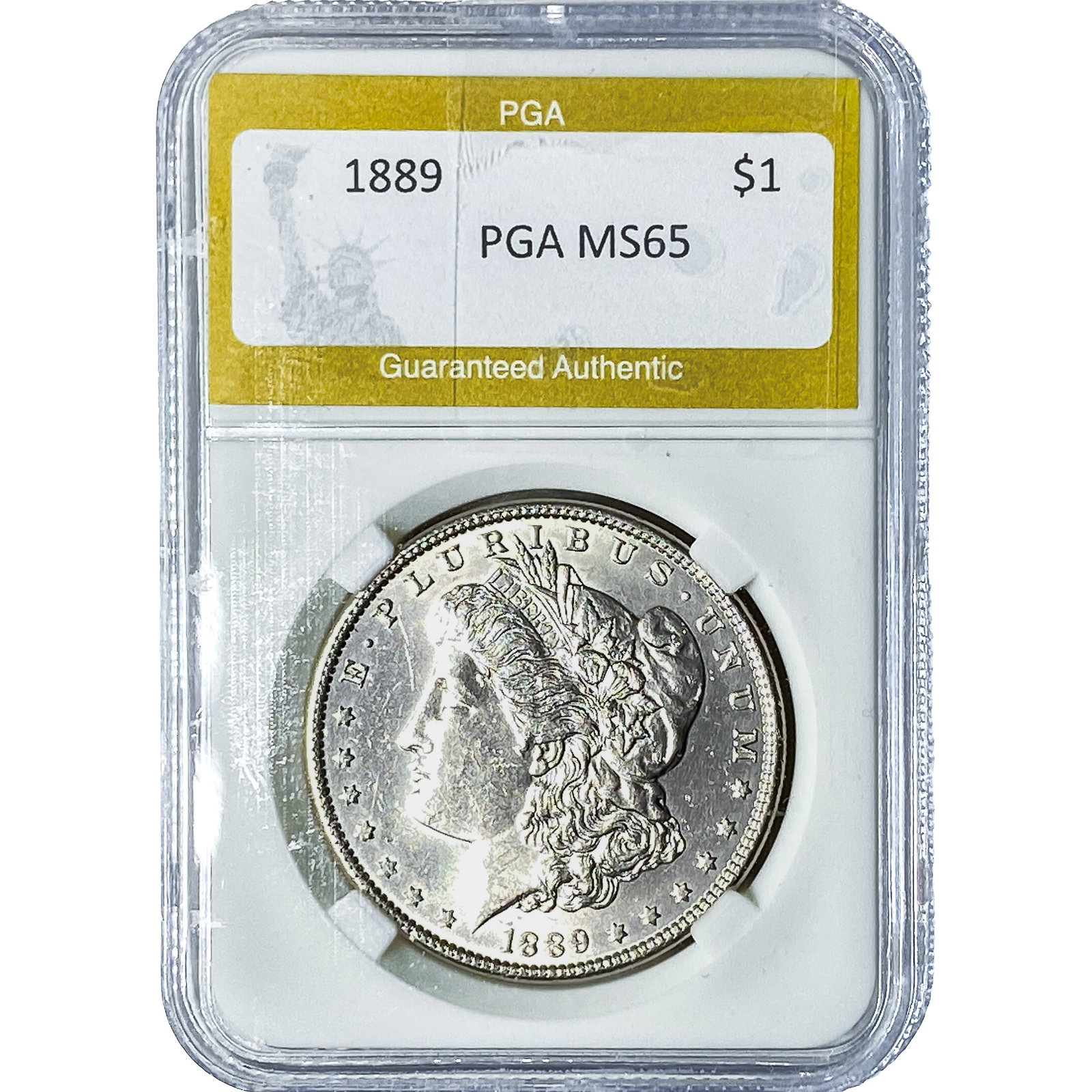 1889 Morgan Silver Dollar PGA MS65: 1889 Morgan Silver Dollar PGA MS65