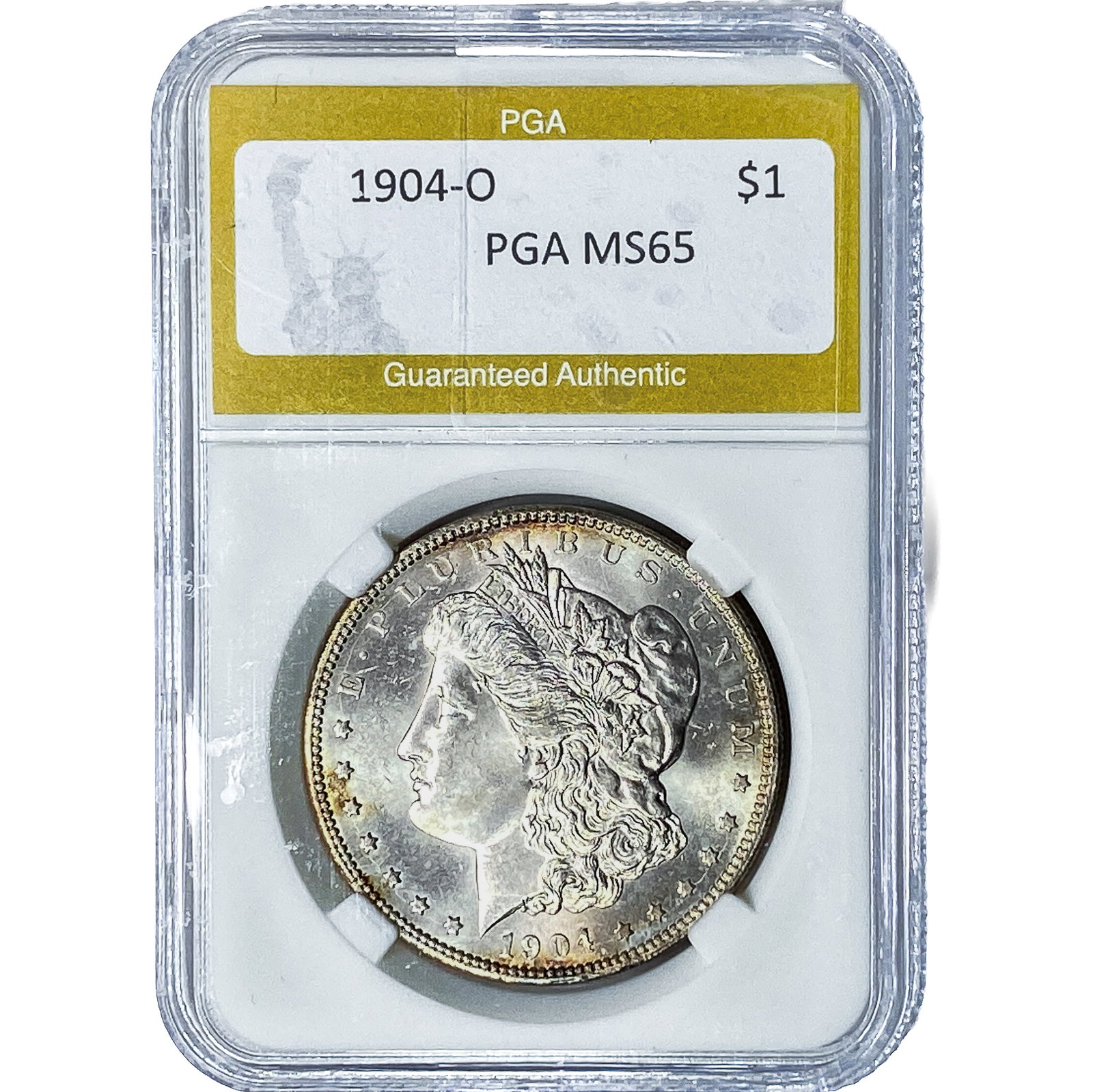 1904-O Morgan Silver Dollar PGA MS65: 1904-O Morgan Silver Dollar PGA MS65