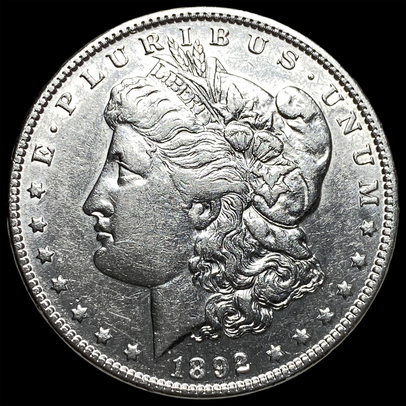 1892 Morgan Silver Dollar CHOICE AU: 1892 Morgan Silver Dollar CHOICE AU