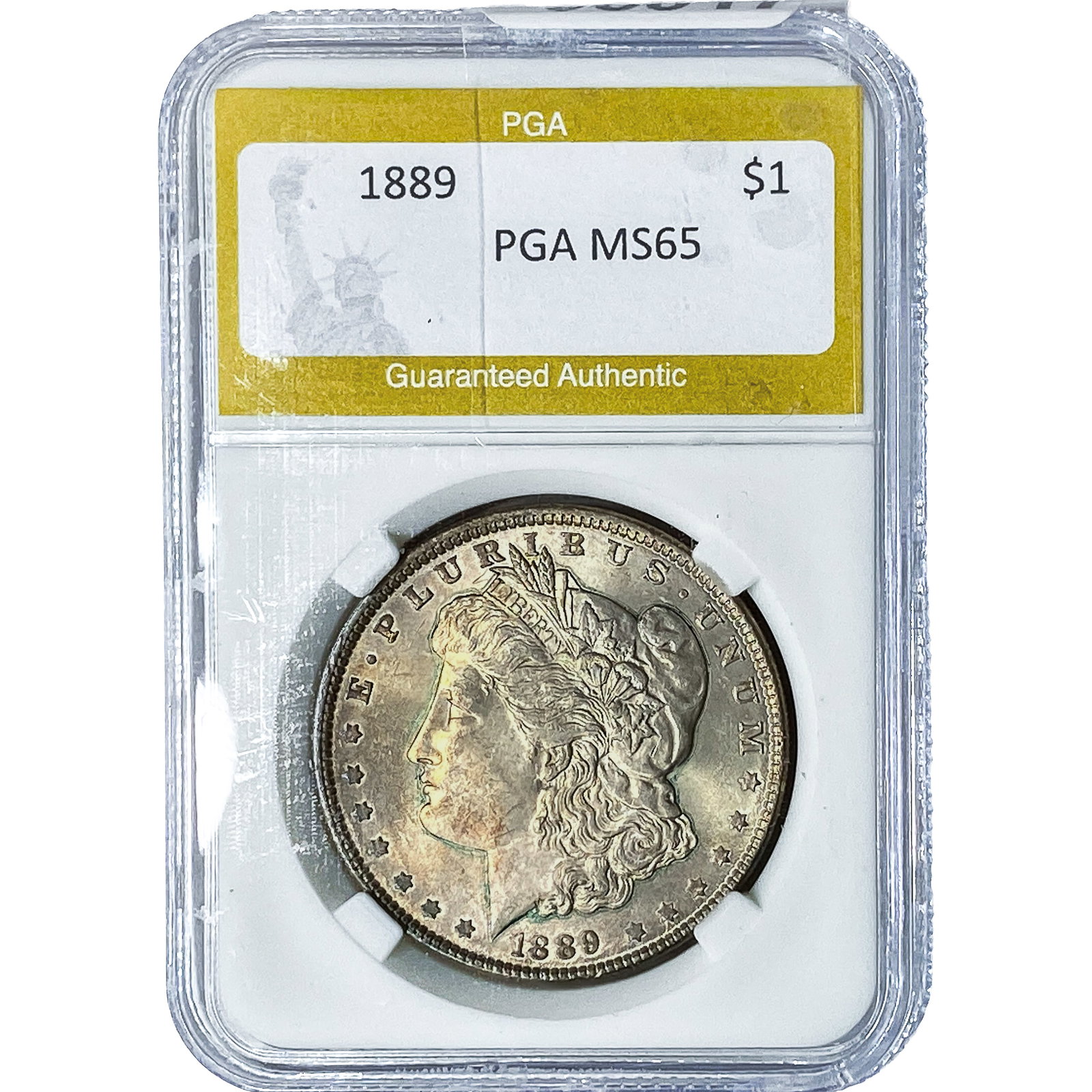 1889 Morgan Silver Dollar PGA MS65: 1889 Morgan Silver Dollar PGA MS65