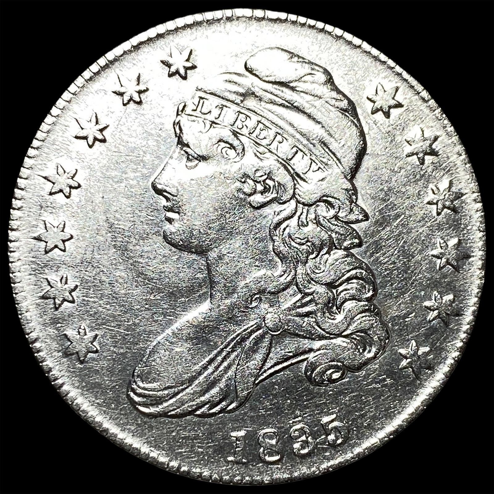 1835 Capped Bust Half Dollar CHOICE AU: 1835 Capped Bust Half Dollar CHOICE AU