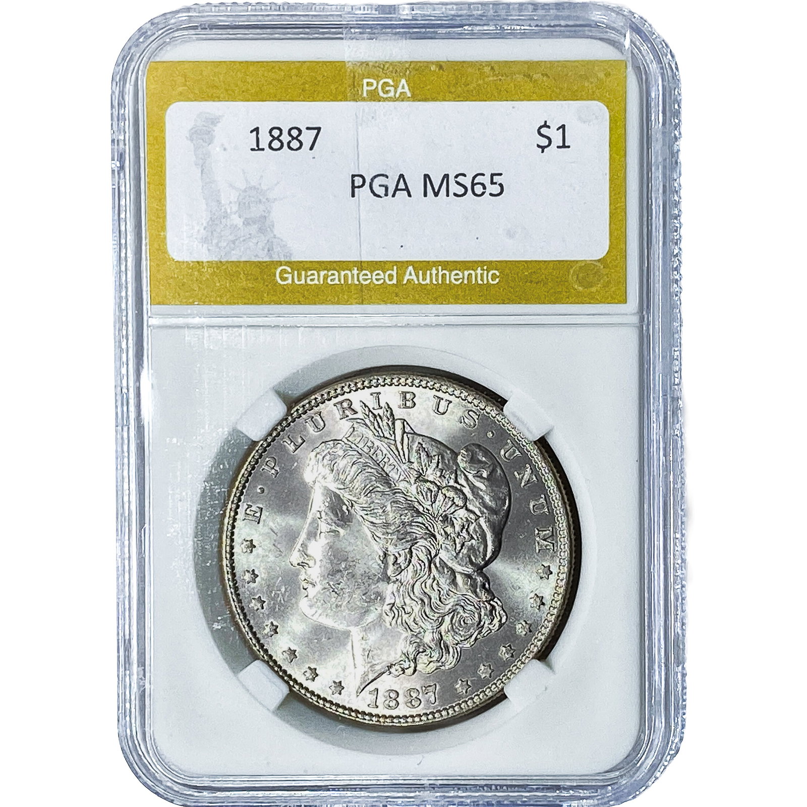 1887 Morgan Silver Dollar PGA MS65: 1887 Morgan Silver Dollar PGA MS65