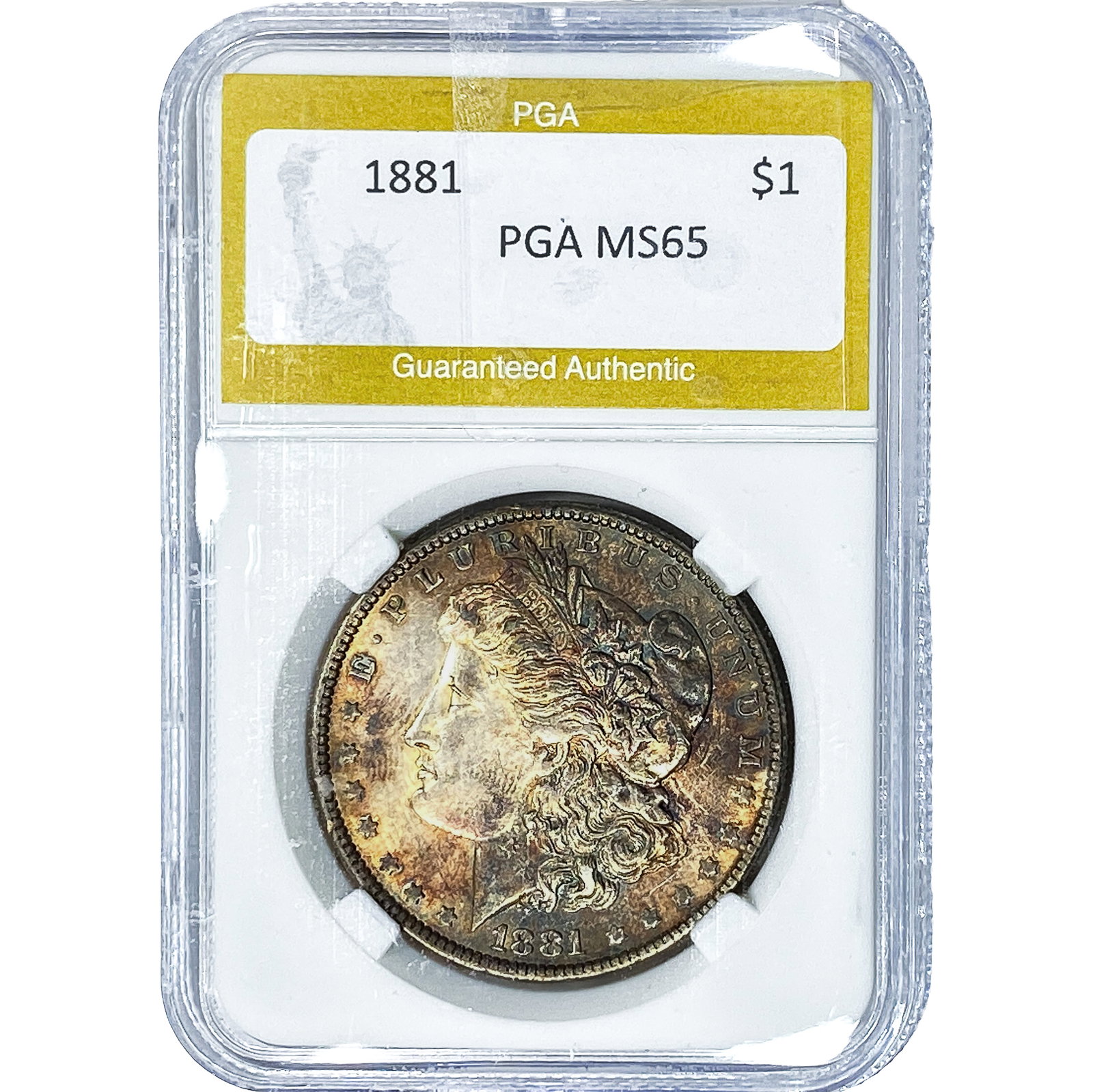 1881 Morgan Silver Dollar PGA MS65: 1881 Morgan Silver Dollar PGA MS65