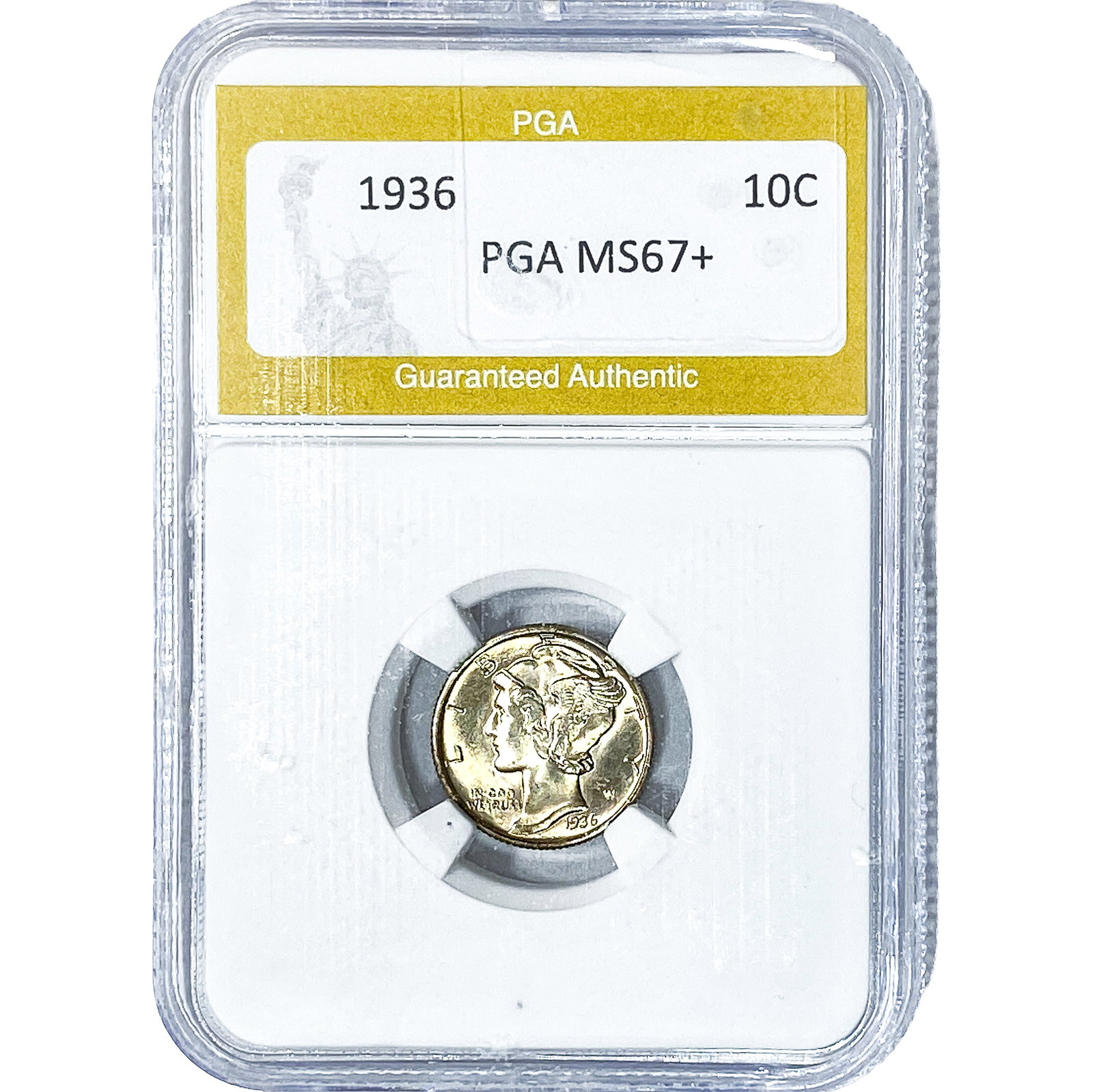 1936 Mercury Silver Dime PGA MS67+: 1936 Mercury Silver Dime PGA MS67+