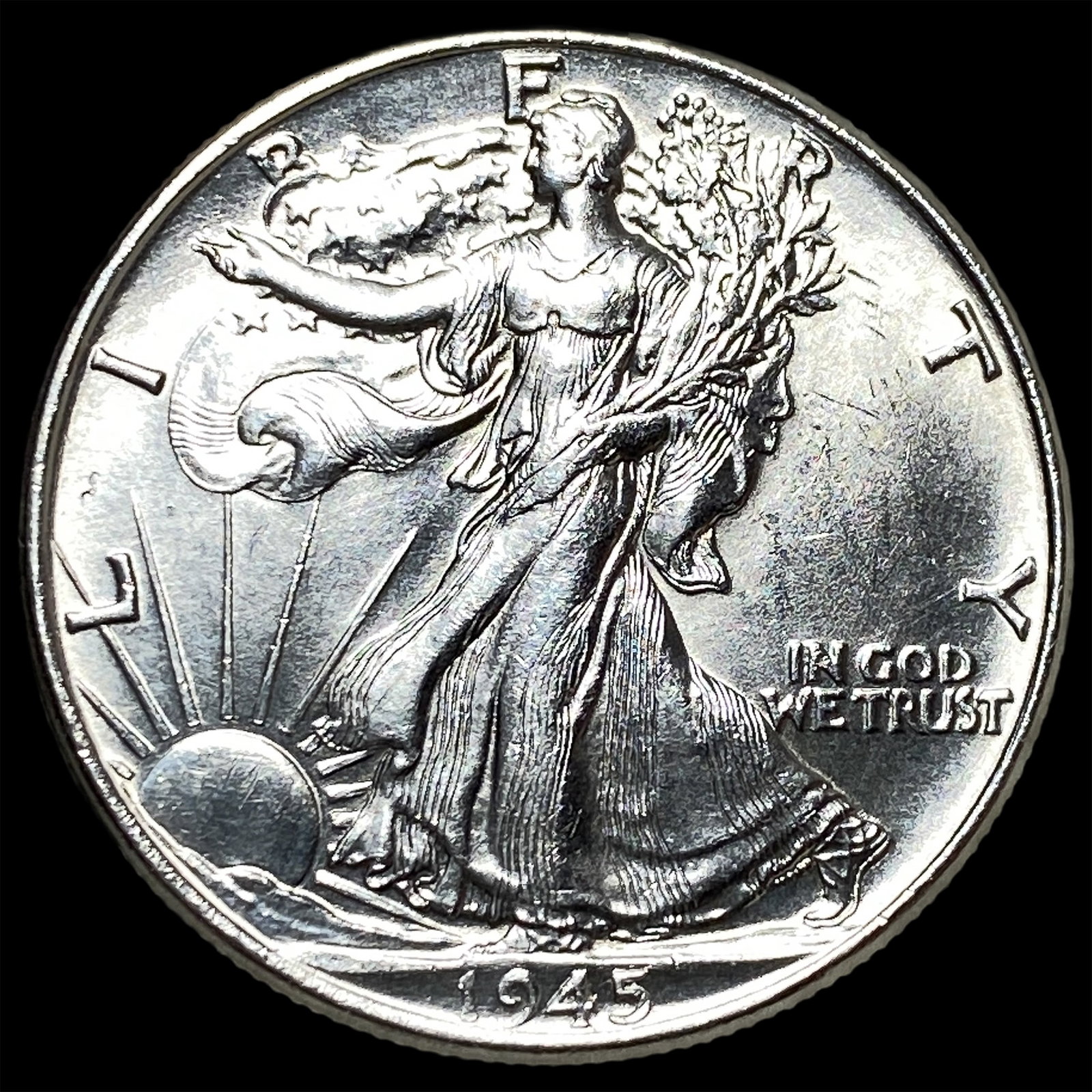1945 Silver Walking Liberty Half Dollar UNCIRCULATED: 1945 Silver Walking Liberty Half Dollar UNCIRCULATED