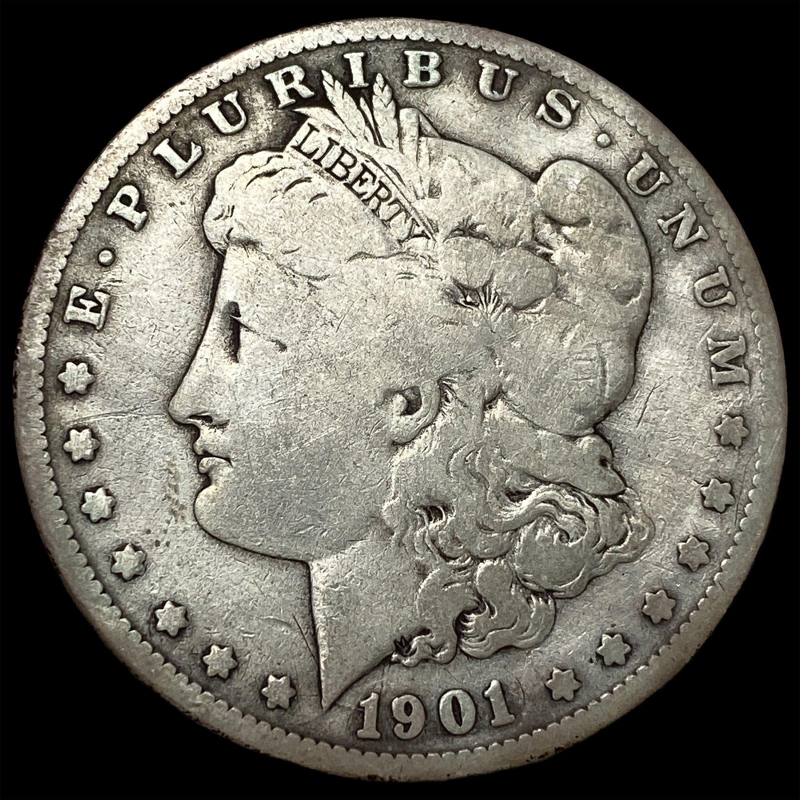 1901-S Silver Morgan Dollar LIGHTLY CIRCULATED: 1901-S Silver Morgan Dollar LIGHTLY CIRCULATED