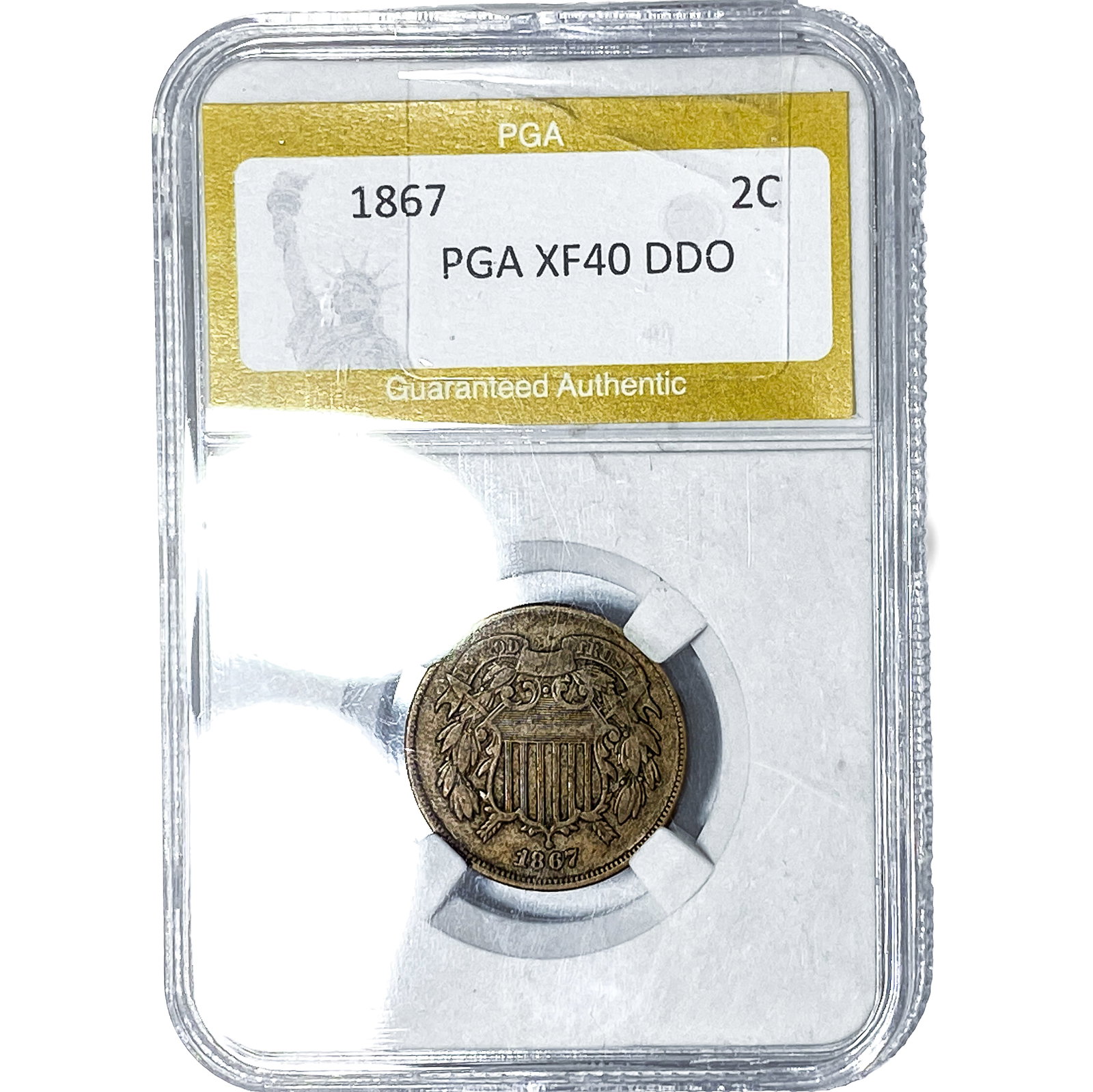 1867 Two Cent Piece PGA XF40DDO (1 of 2)