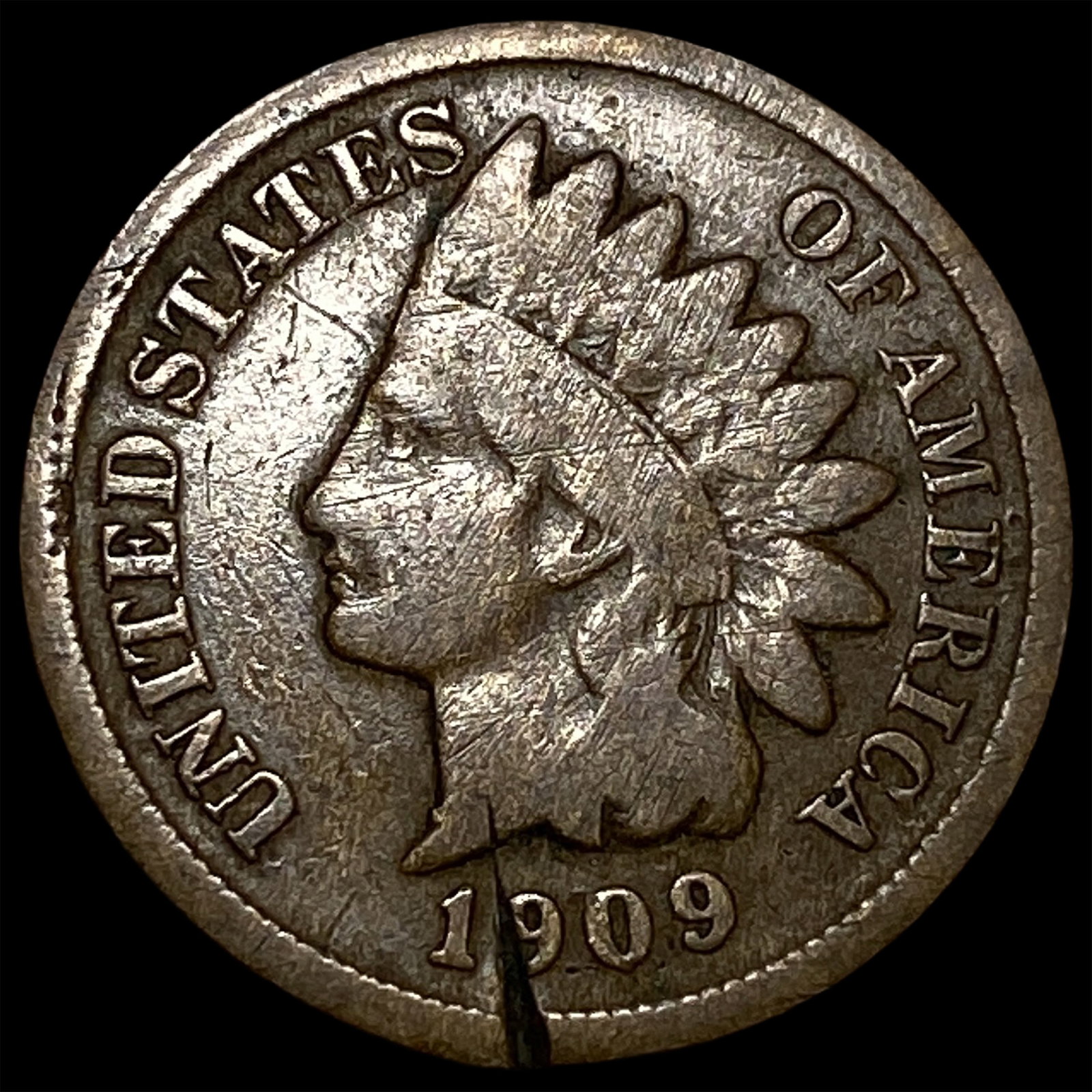 1909-S Indian Head Cent LIGHTLY CIRCULATED (1 of 2)