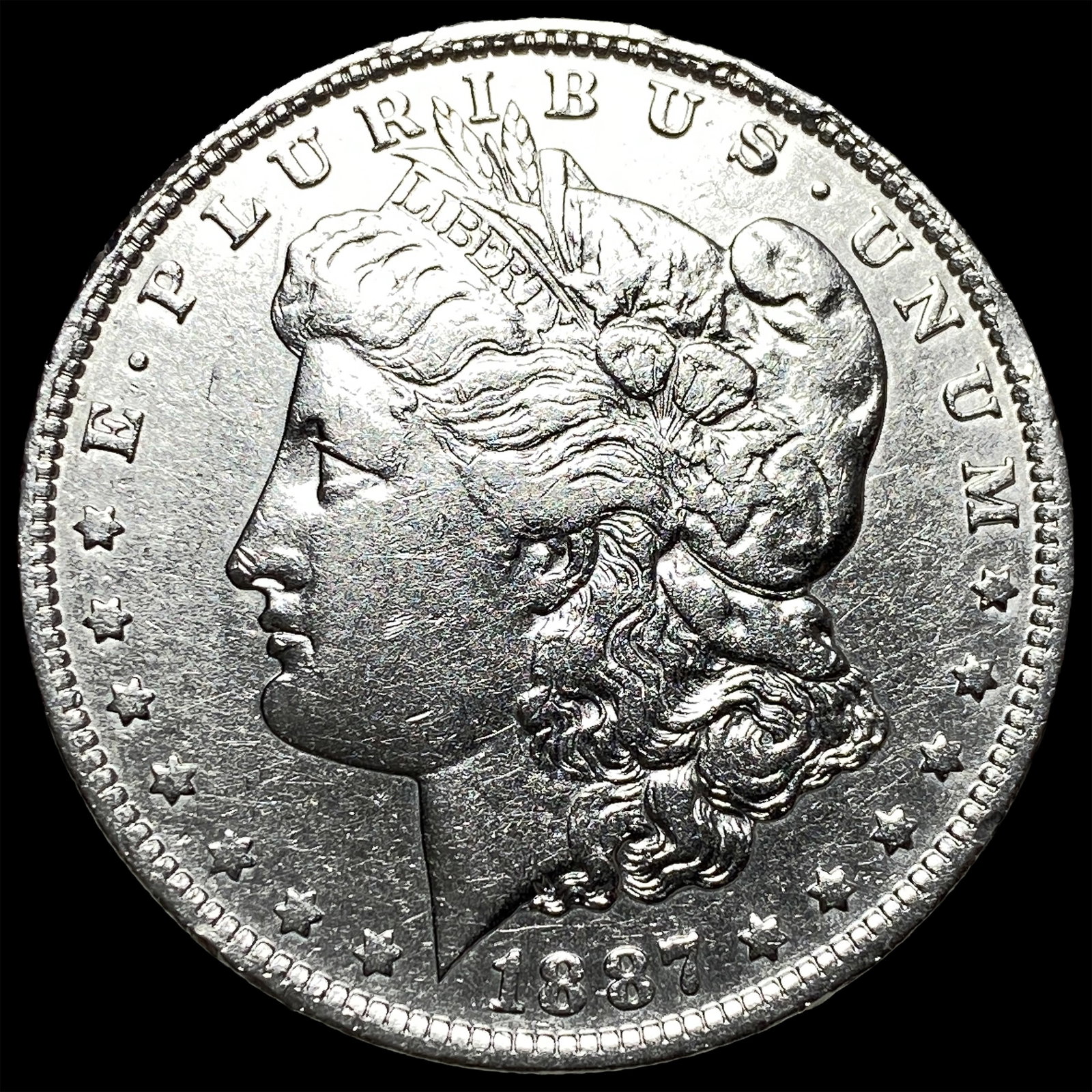 1887-S Silver Morgan Dollar CLOSELY UNCIRCULATED: 1887-S Silver Morgan Dollar CLOSELY UNCIRCULATED