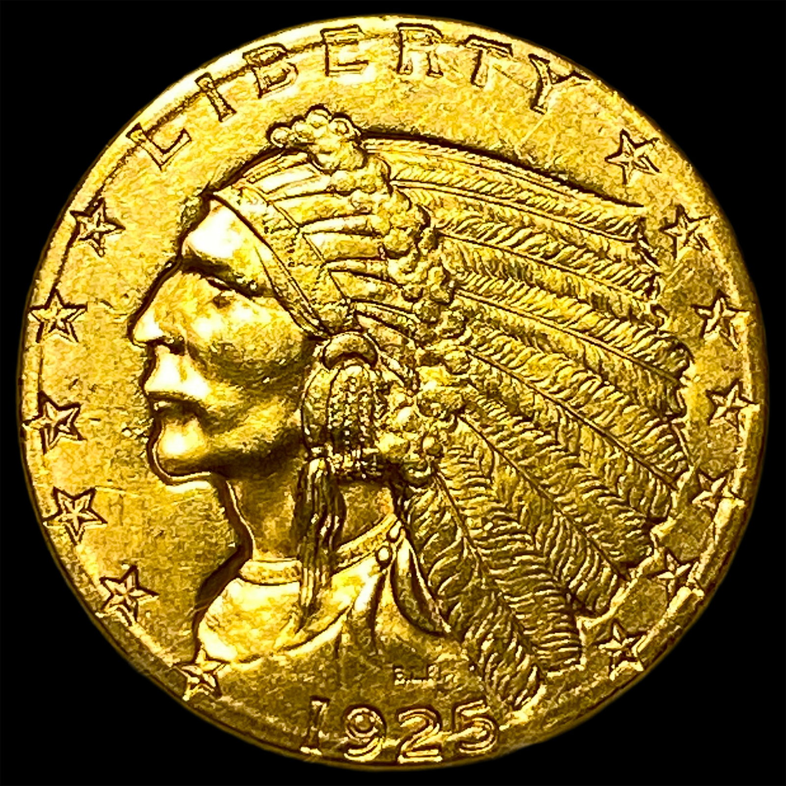 1925 Indian Head Gold $2.50 Quarter Eagle UNCIRCULATED: 1925 Indian Head Gold $2.50 Quarter Eagle UNCIRCULATED