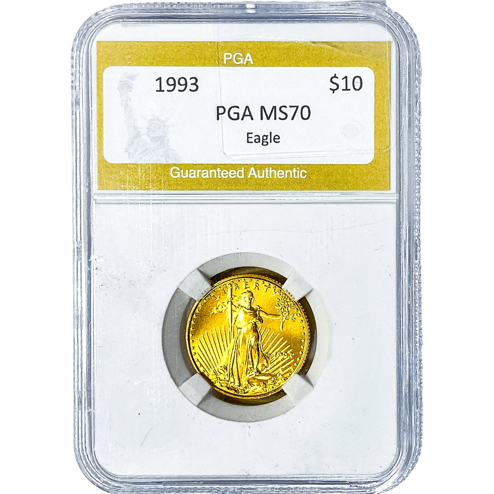 1993 $10 1/4oz Gold American Eagle PGA MS70 (1 of 2)