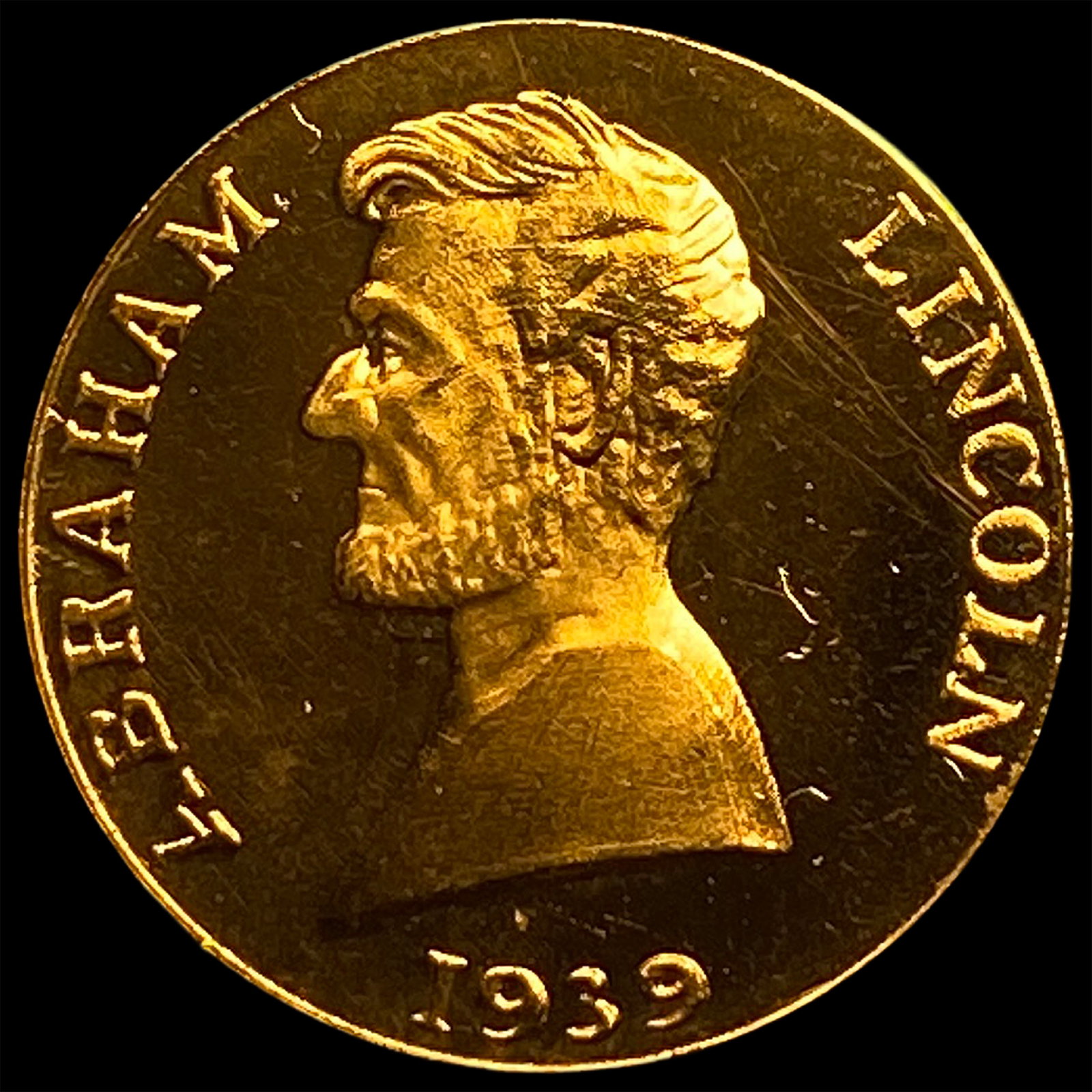 1939 Abraham Lincoln novelty token GEM PROOF (1 of 2)