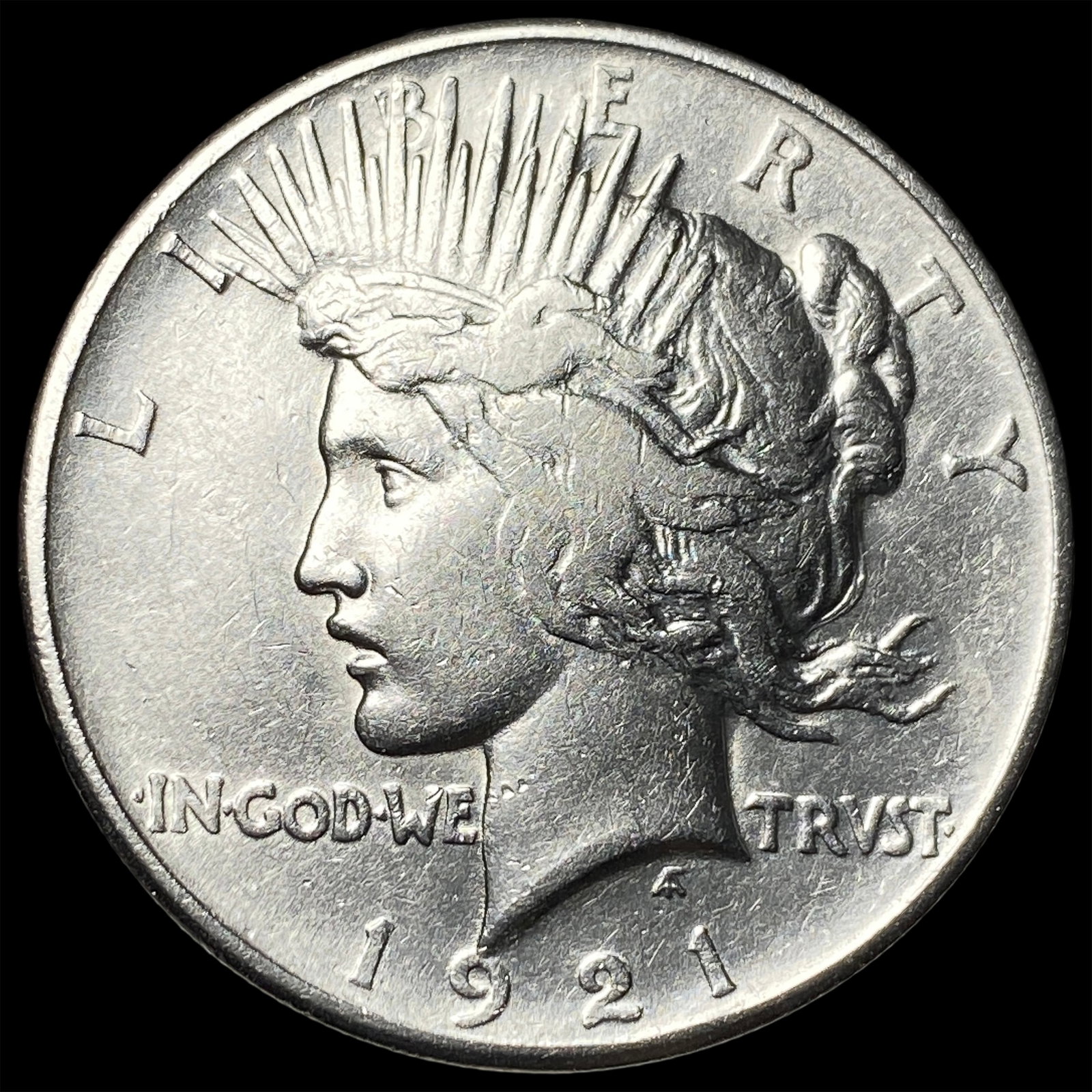 1921 Silver High Relief Peace Dollar CLOSELY UNCIRCULATED: 1921 Silver High Relief Peace Dollar CLOSELY UNCIRCULATED
