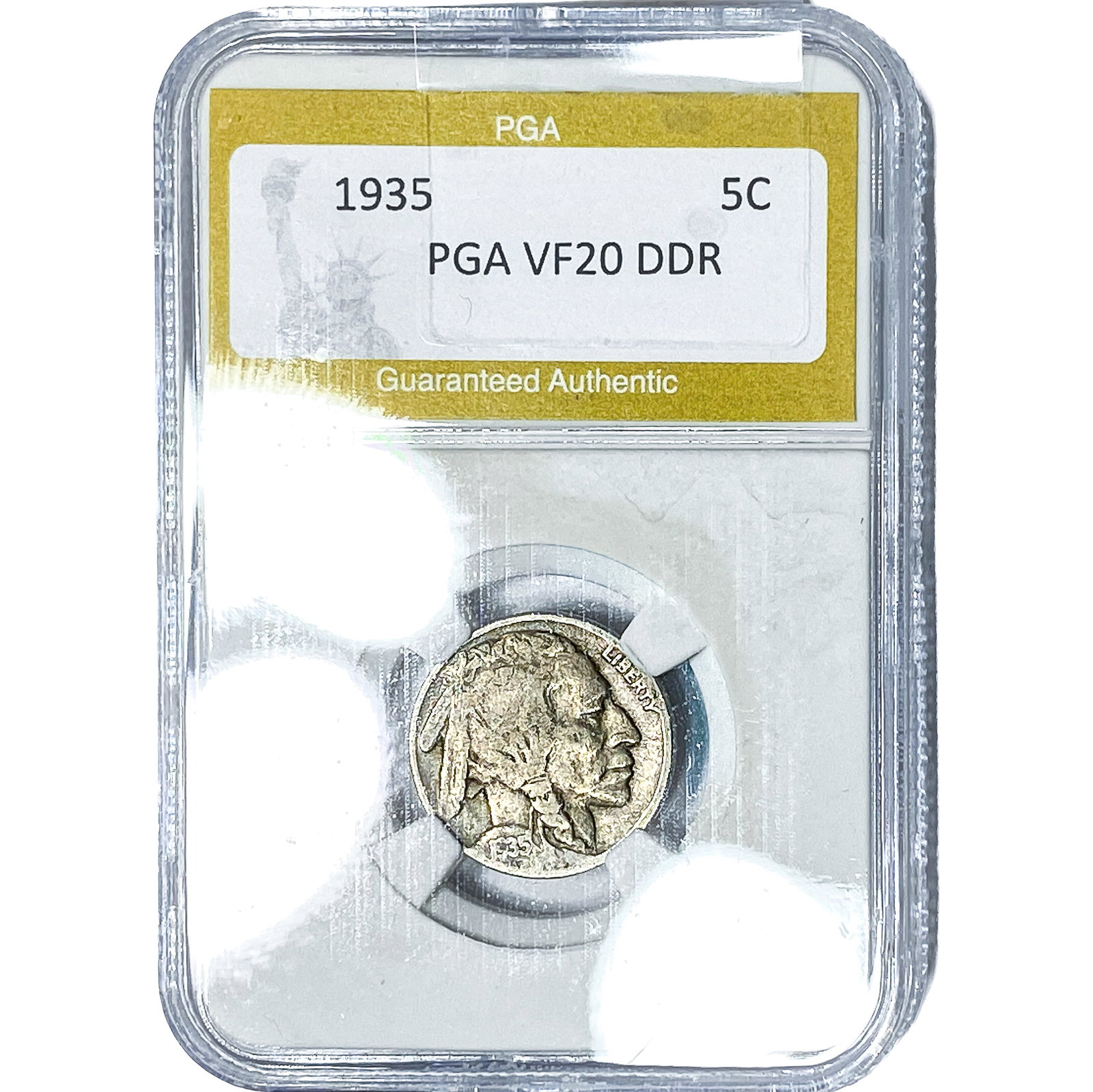 1935 Buffalo Nickel PGA VF20DDR: 1935 Buffalo Nickel PGA VF20DDR