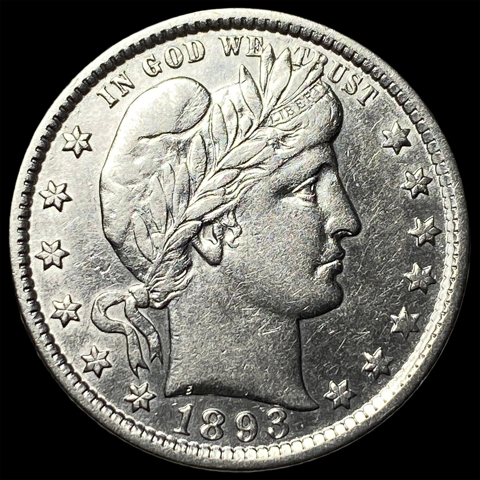 1893-O Silver Barber Quarter UNCIRCULATED (1 of 2)