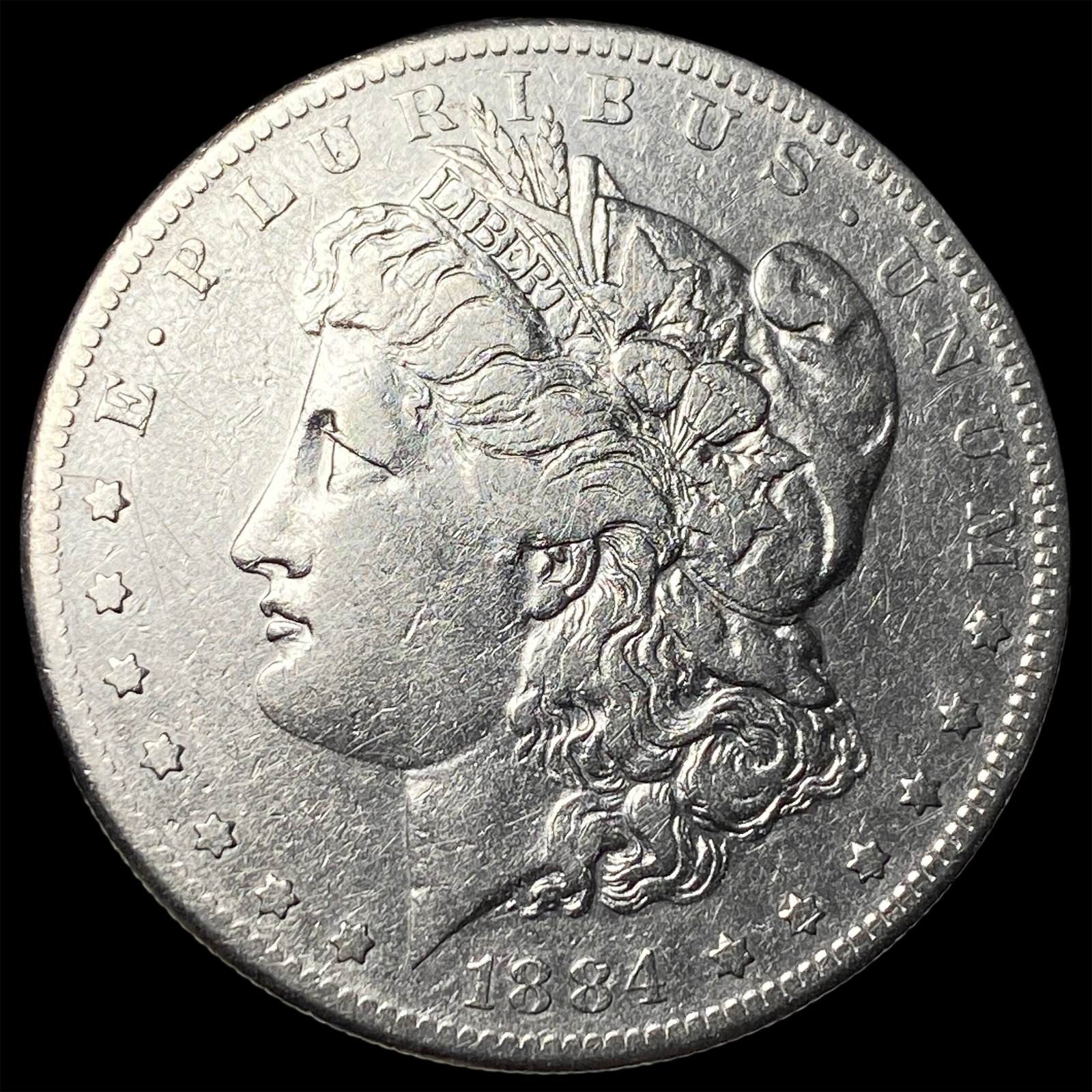1884 Morgan Silver Dollar CHOICE AU: 1884 Morgan Silver Dollar CHOICE AU
