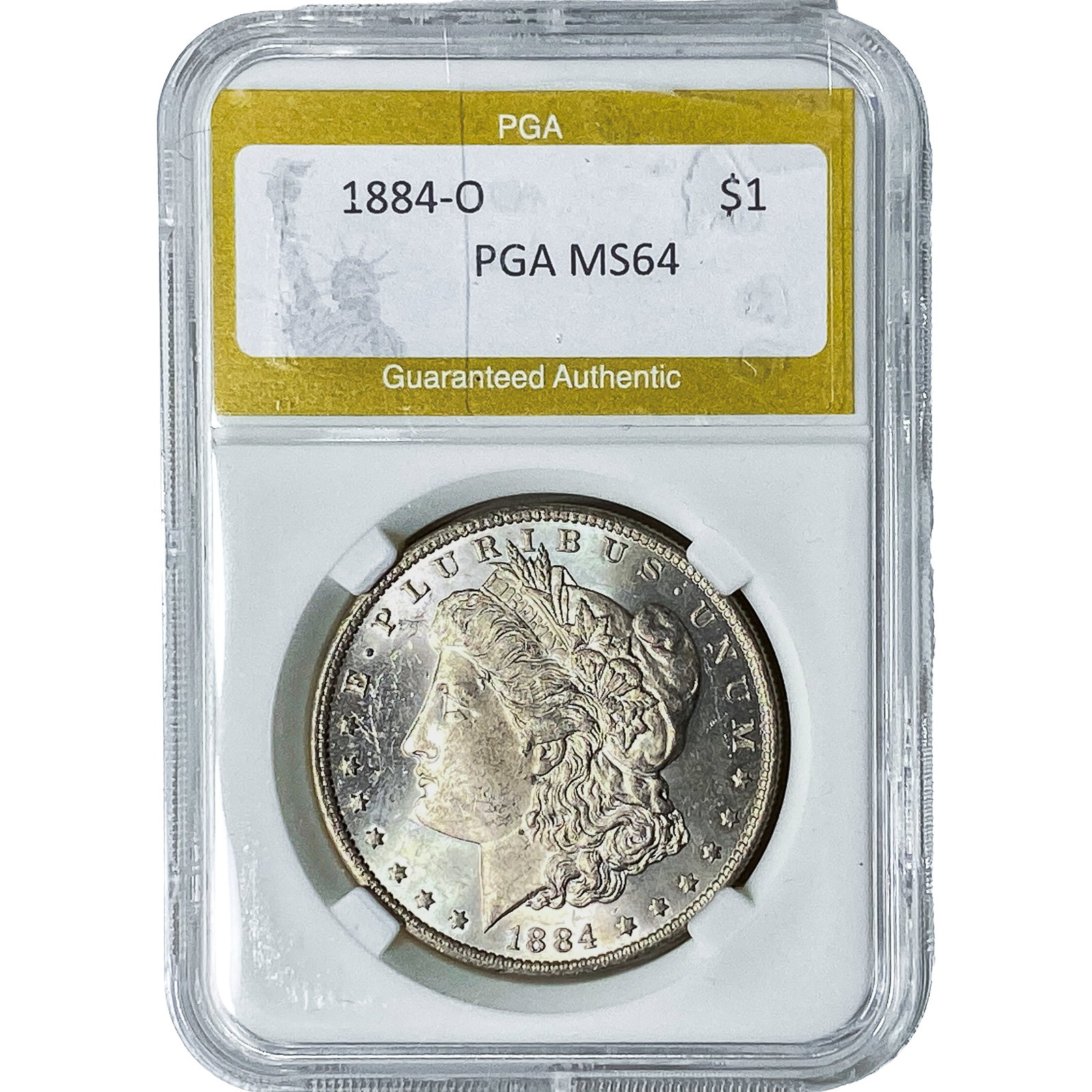 1884-O Morgan Silver Dollar PGA MS64: 1884-O Morgan Silver Dollar PGA MS64
