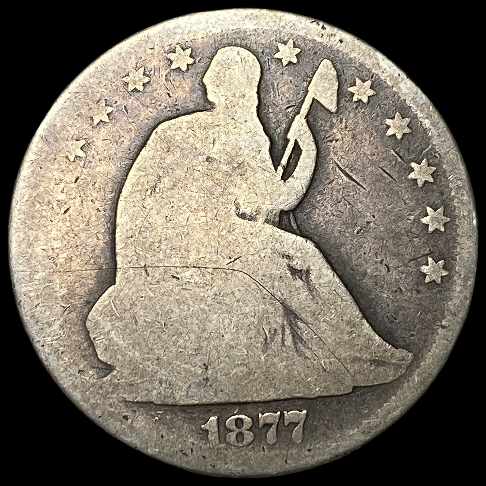 1877 Seated Liberty Half Dollar NICELY CIRCULATED: 1877 Seated Liberty Half Dollar NICELY CIRCULATED