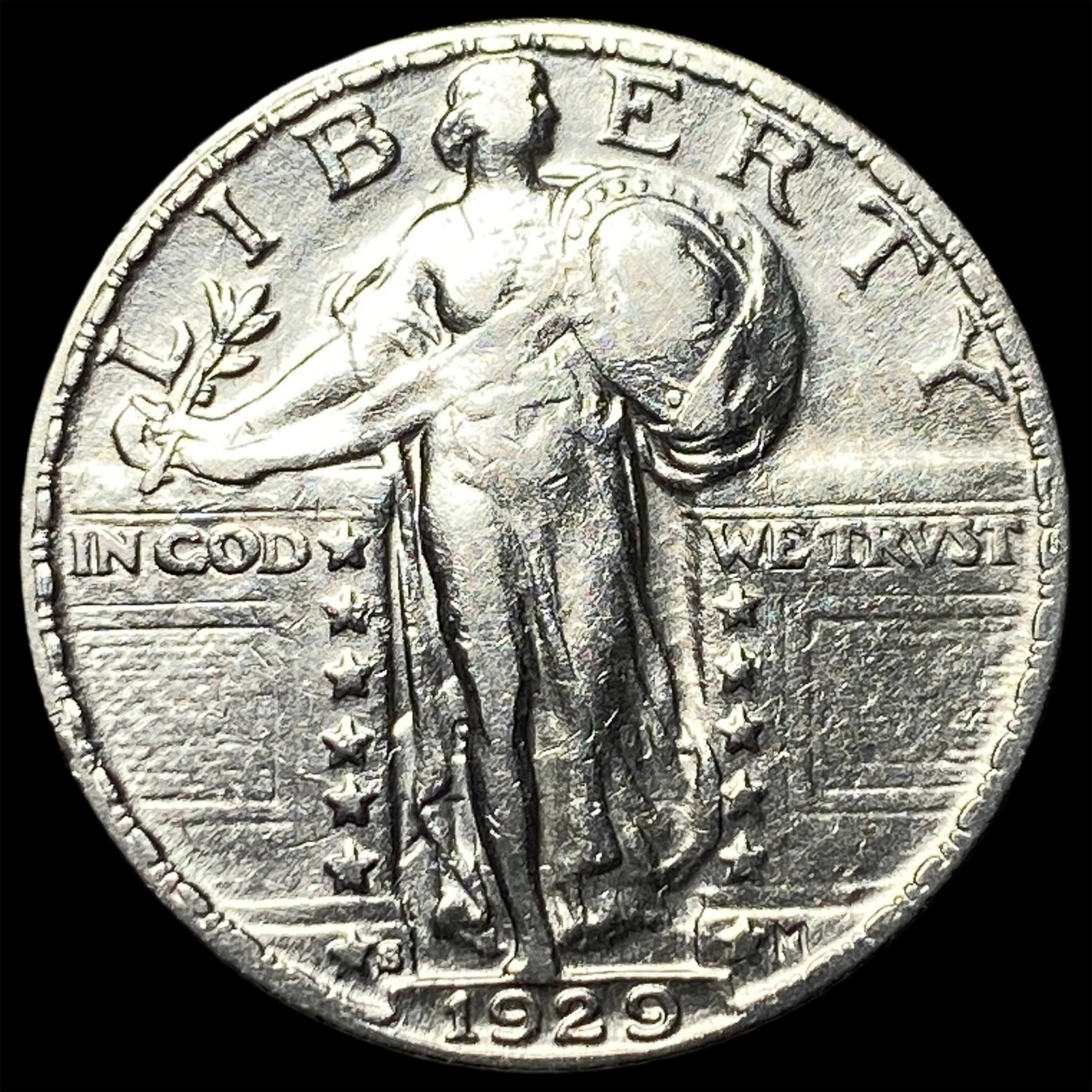 1929-S Silver Standing Liberty Quarter CHOICE AU: 1929-S Silver Standing Liberty Quarter CHOICE AU