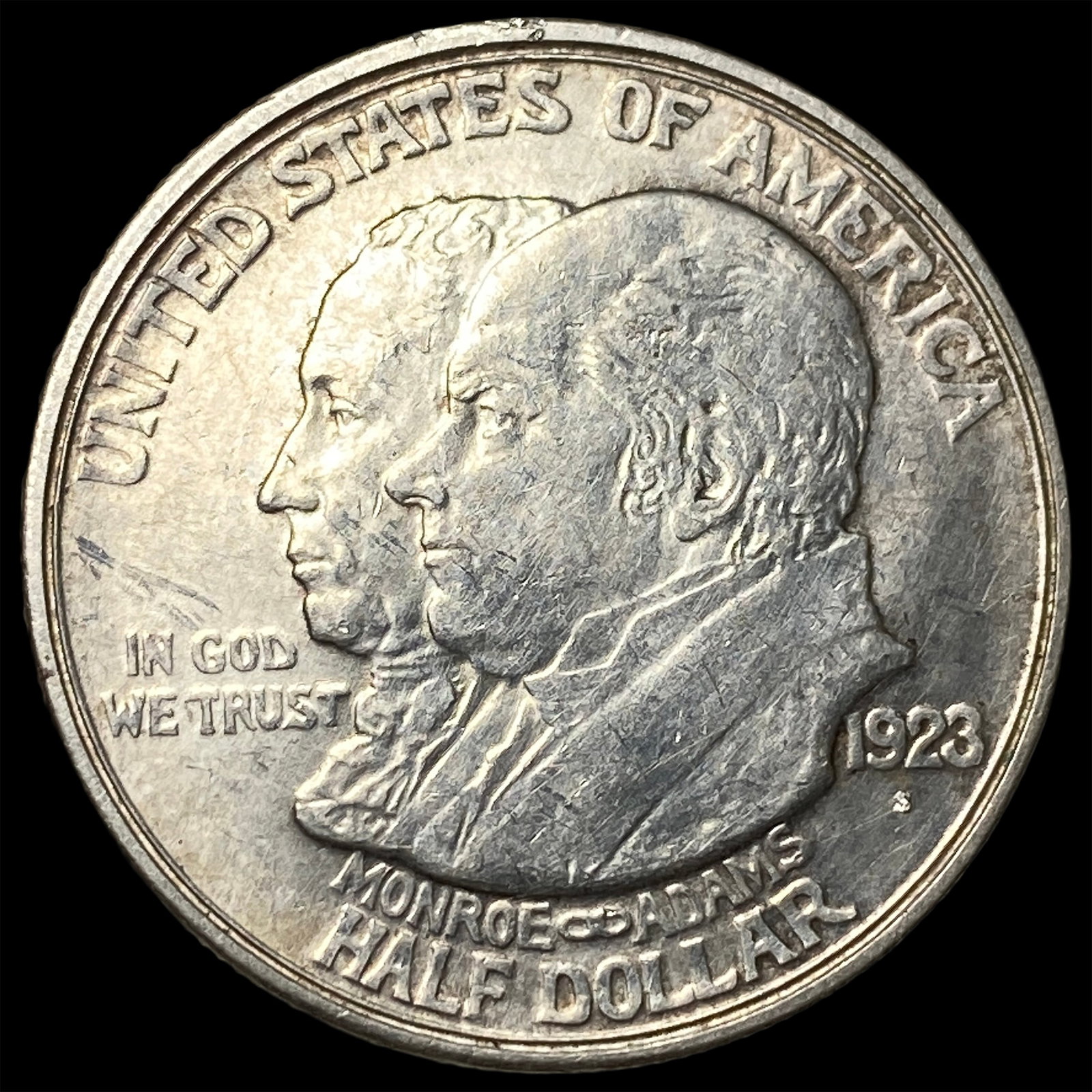 1923-S Silver Monroe Doctrine Centennial Half Dollar UNCIRCULATED: 1923-S Silver Monroe Doctrine Centennial Half Dollar UNCIRCULATED